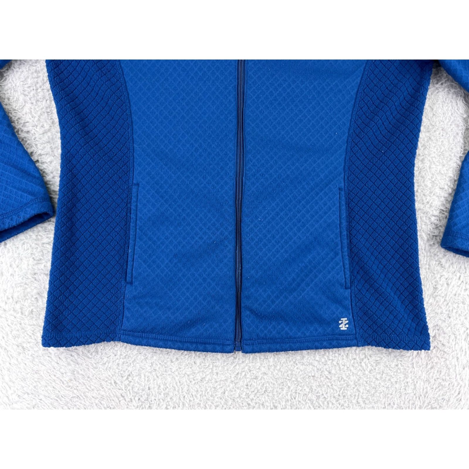 Izod IZOD Sweater Womens Medium Blue Full Zip Mock Neck Polyester Golf Golfer Ladies Shirt Womens M Blue 90s? Size M / US 6-8 / IT 42-44 - 6 Thumbnail