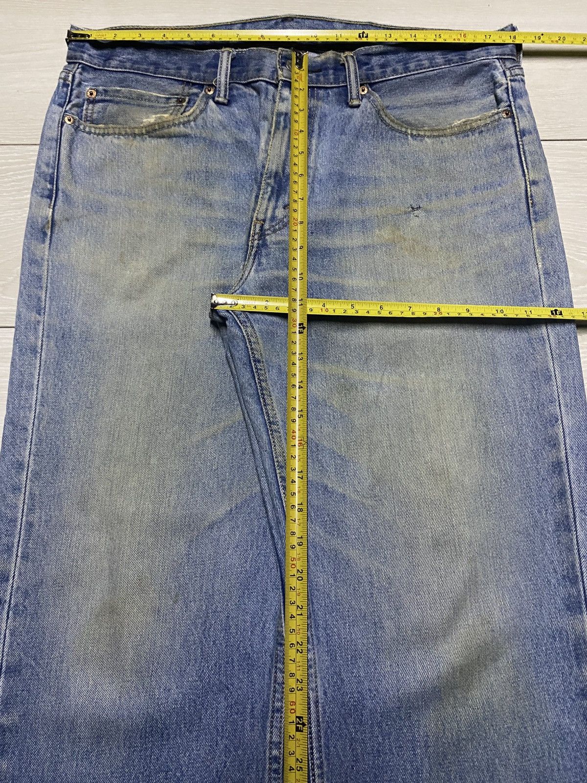 Levi's Vintage Levis 514 light Wash Faded Distressed Jeans Size US 36 / EU 52 - 15 Thumbnail