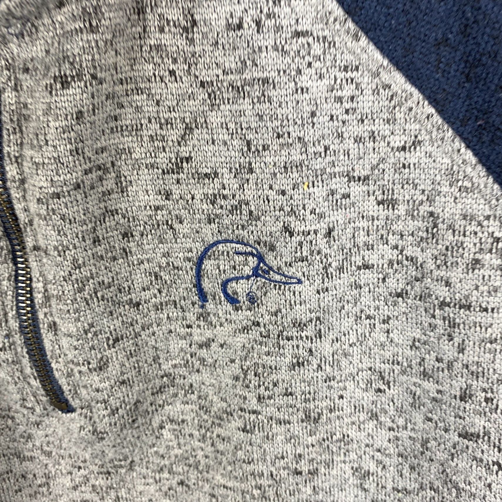 Vintage Ducks Unlimited Men's Sweatshirt 1/4 Zip Pullover Fleece Embroidered Logo Gray L Size US L / EU 52-54 / 3 - 3 Thumbnail