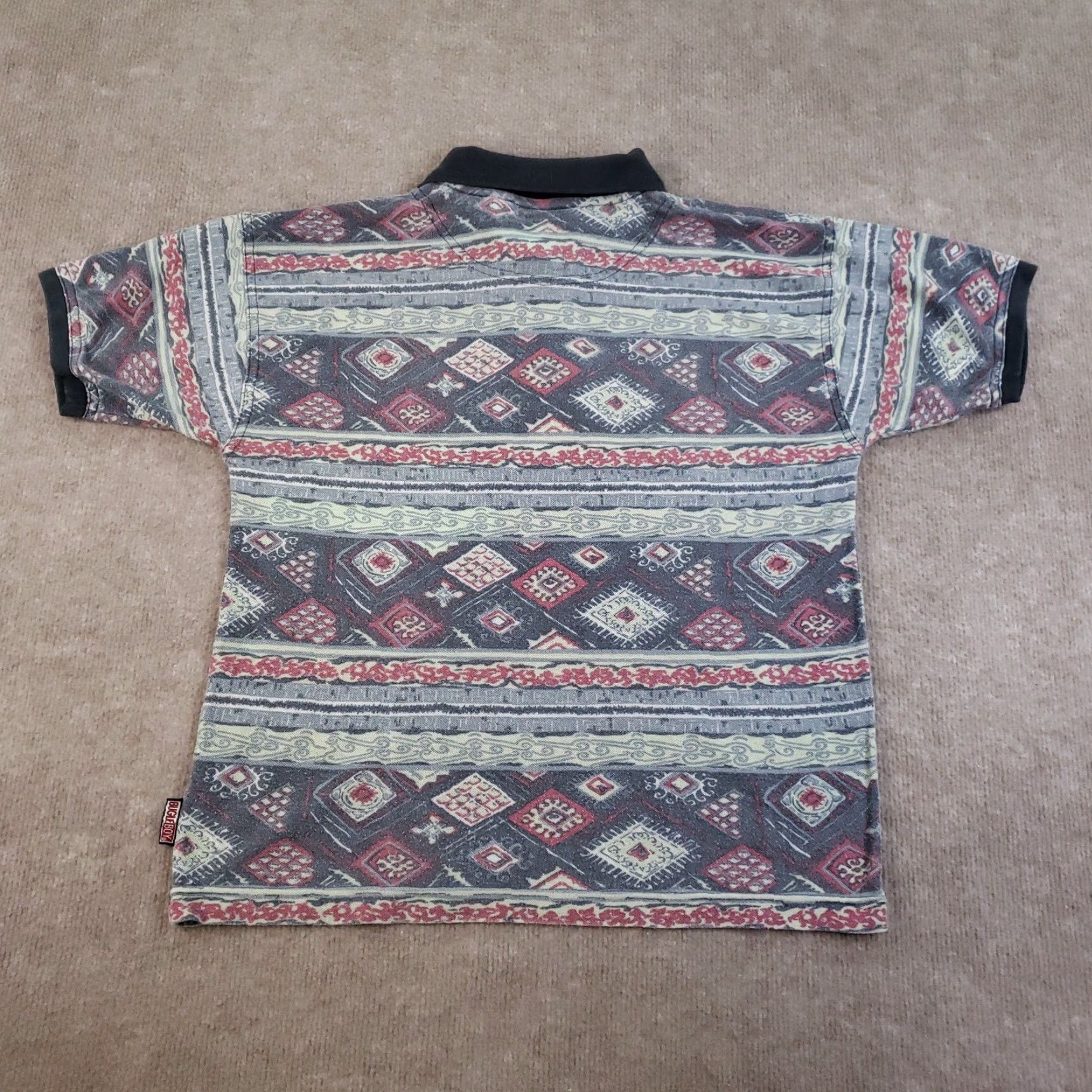 Bugle Boy Vintage Bugle Boy Shirt Mens Medium Aztec Polo Southwest Geometric Pattern 90s Size US M / EU 48-50 / 2 - 8 Thumbnail