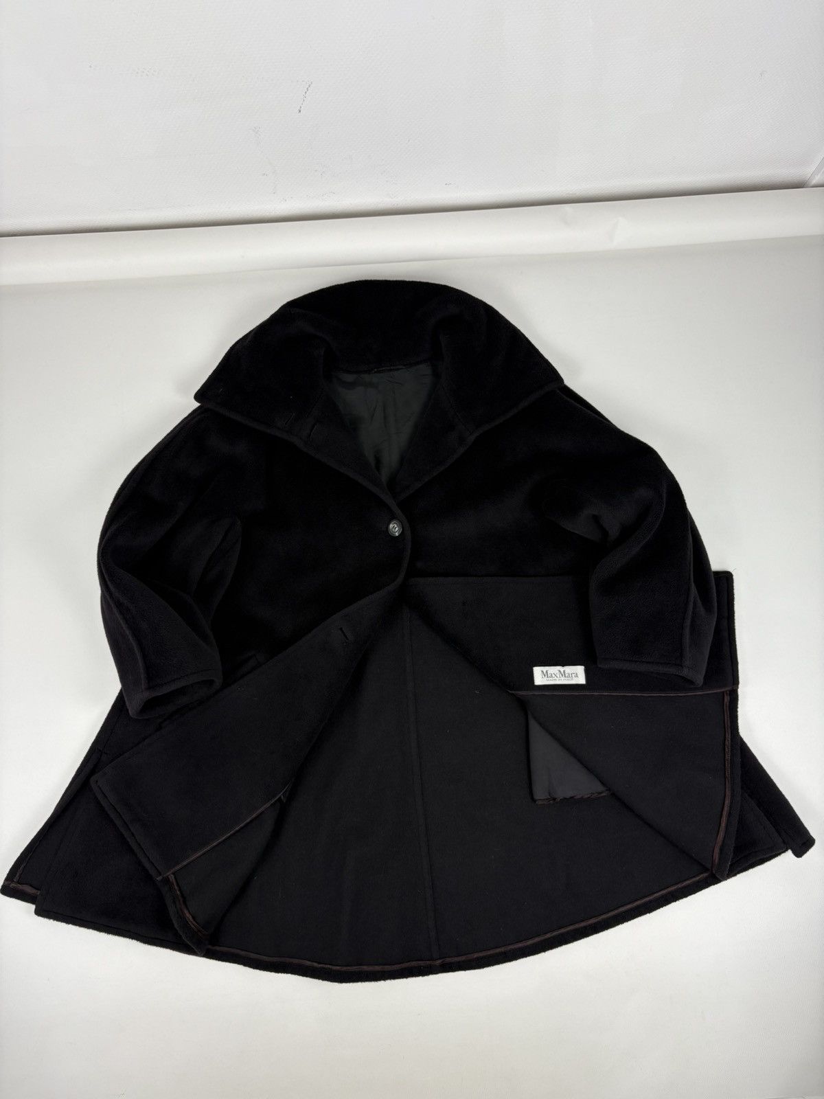 Max Mara Rare MaxMara Teddy Wool-Cashmere Oversized Beaver Long Sheepskin Coat Jacket Trench Size S / US 4 / IT 40 - 7 Thumbnail