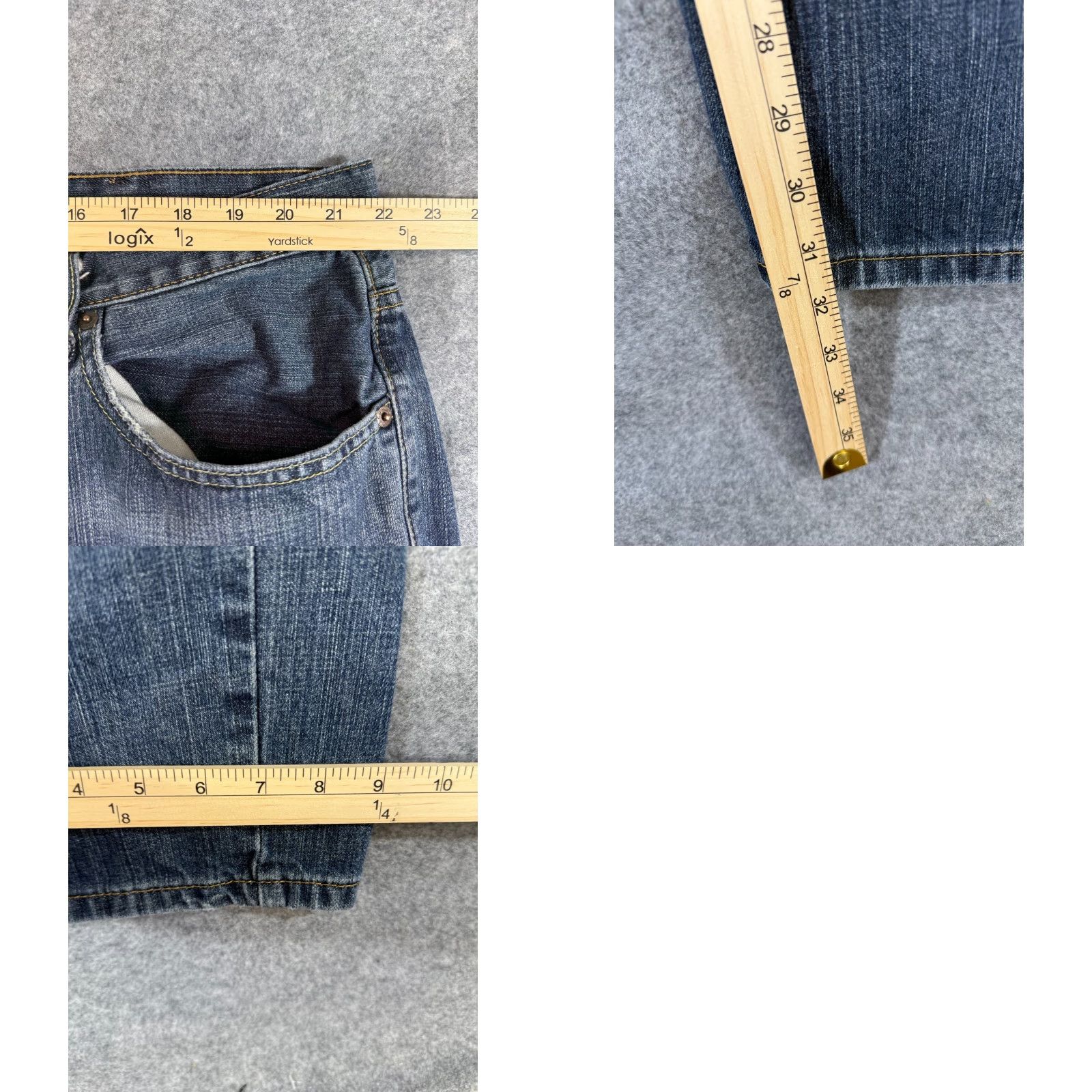 Levi's Levi’s 550 Jeans Mens 44X32 Blue Denim Whisker Wash Straight Leg Pockets 90s Retro Size US 44 / EU 60 - 9 Thumbnail