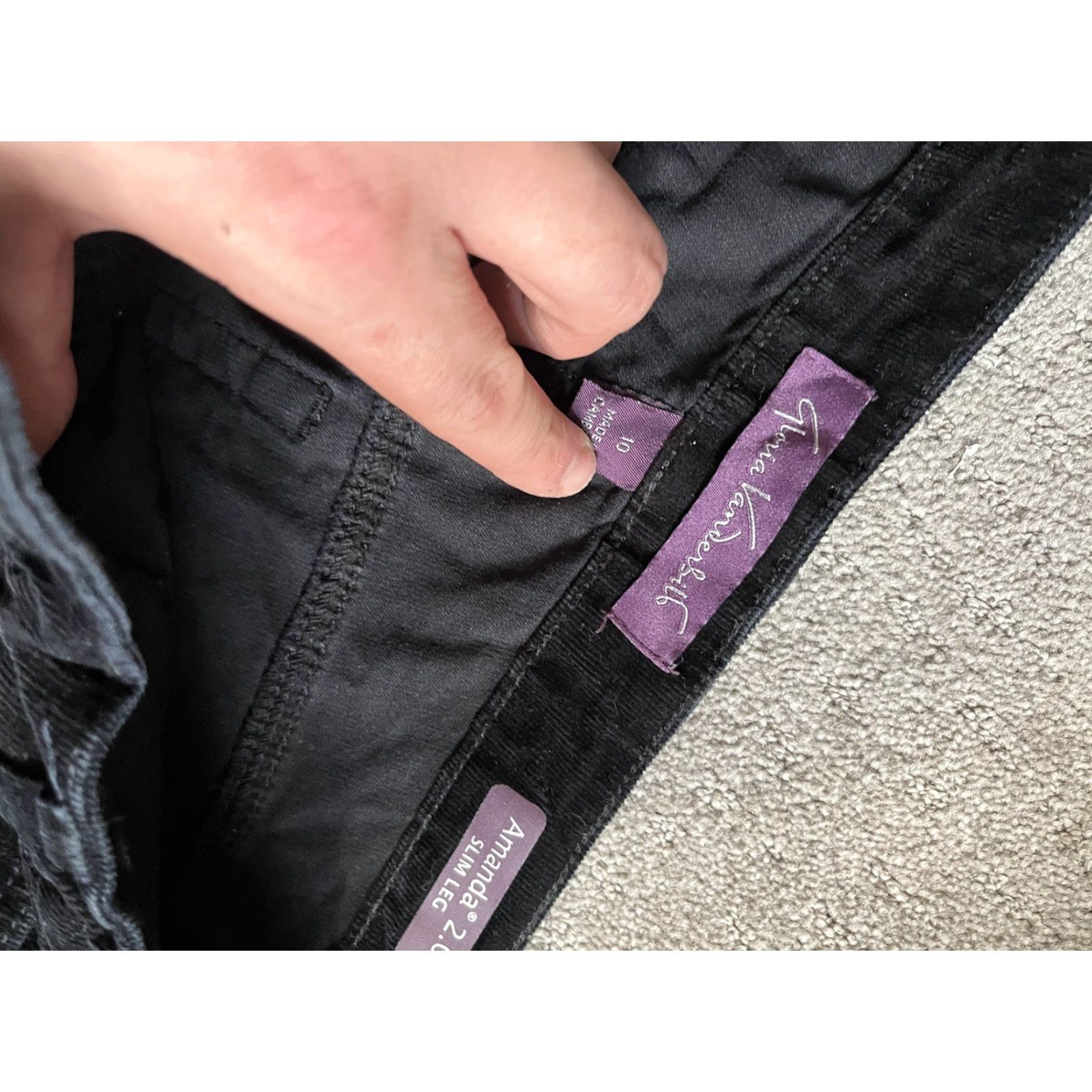 Gloria Vanderbilt VINTAGE Gloria Vanderbilt Amanda 2.0 Slim Leg Fit Velour Black Jeans Size 10 Solid Womens Jeans Slimming 90s Style Size 24" / US 00 / IT 34 - 5 Thumbnail