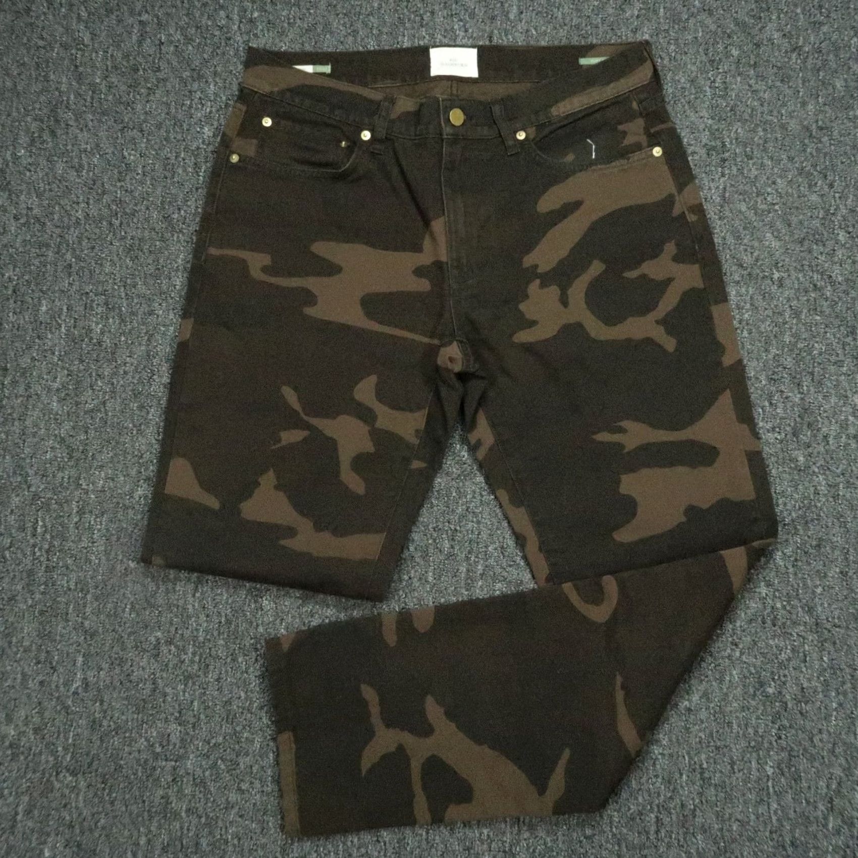 Sid Mashburn Sid Mashburn Jeans Mens 32x32 Brown Green Camo Clift Straight 5 Pocket Denim Size US 32 / EU 48 - 2 Thumbnail