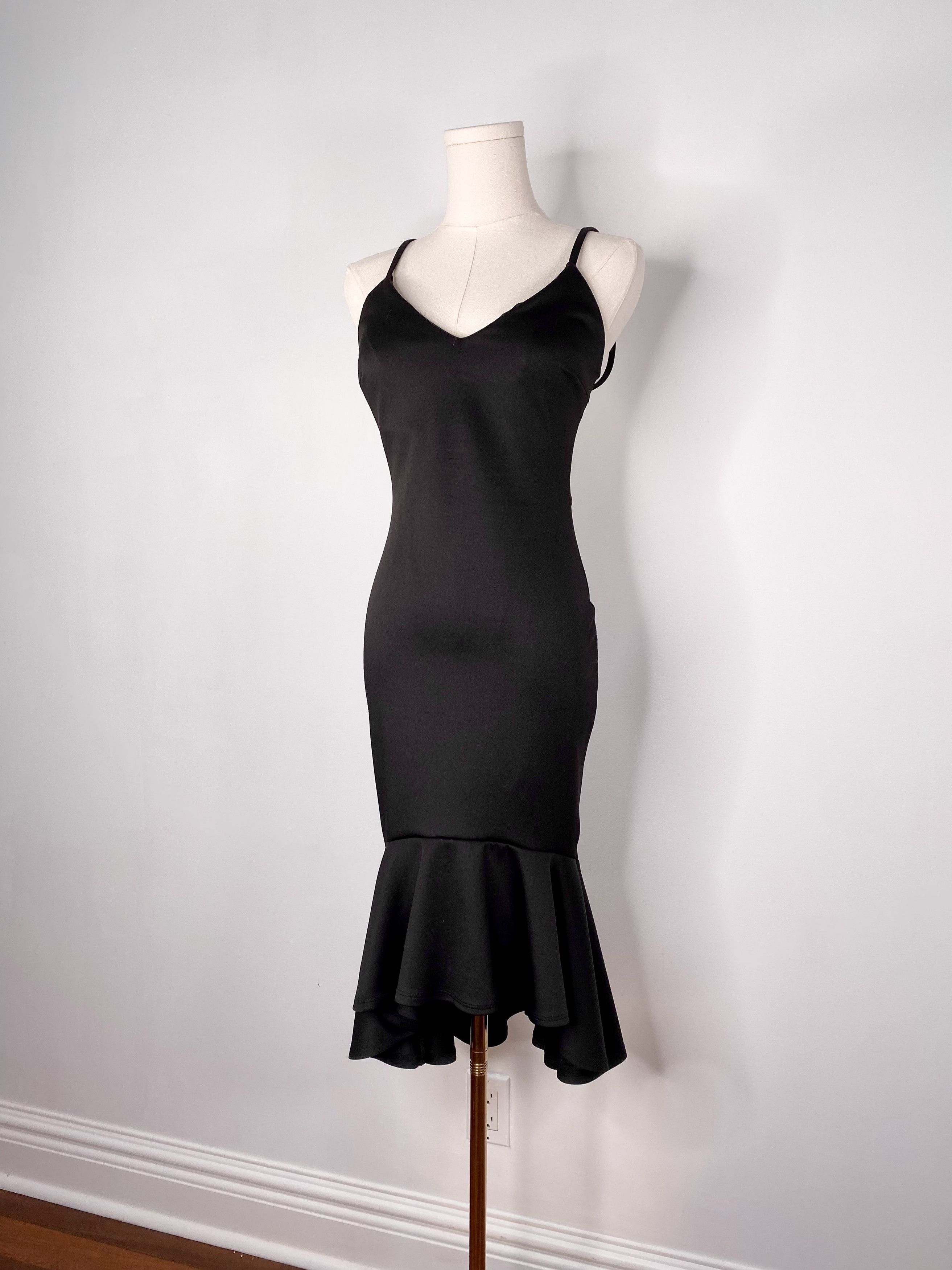 Vintage Another Story - Black Mermaid Dress Size M / US 6-8 / IT 42-44 - 2 Thumbnail