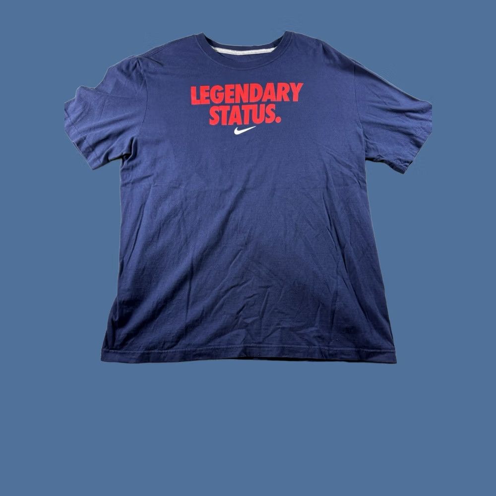 Nike VINTAGE NIKE LEGENDARY STATUS MENS XL T-SHIRT NAVY Size US XL / EU 56 / 4 - 1 Thumbnail