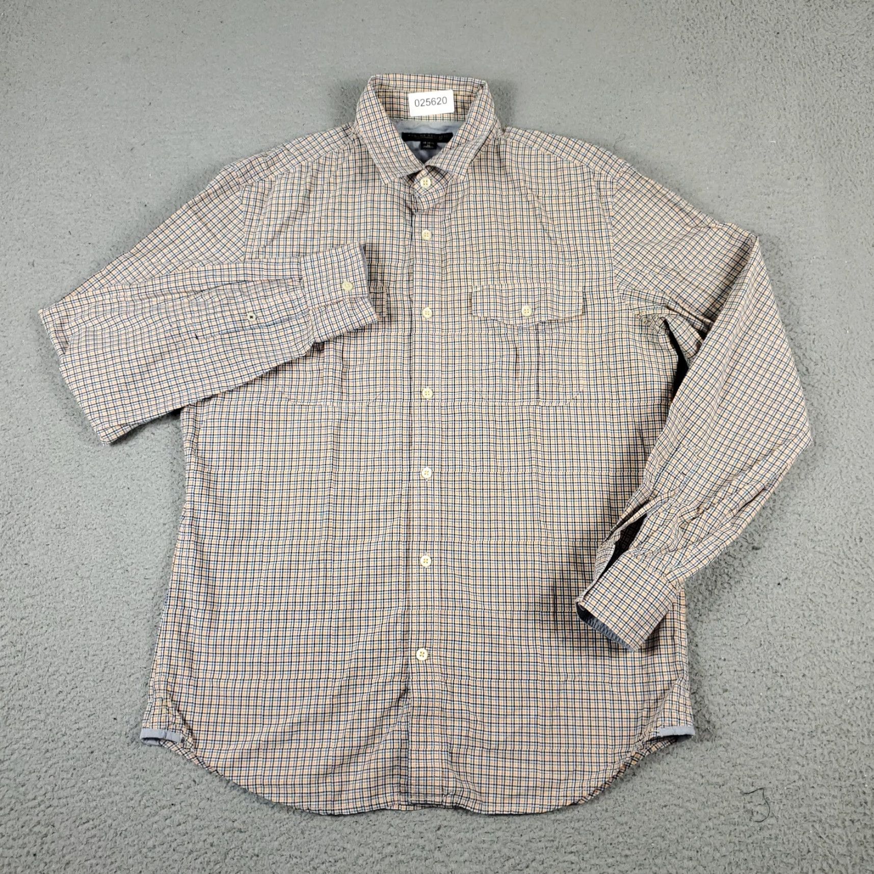 Banana Republic Banana Republic Shirt Mens M Yellow Blue Plaid Button-Up Long Sleeve Casual Formal Size US M / EU 48-50 / 2 - 2 Thumbnail