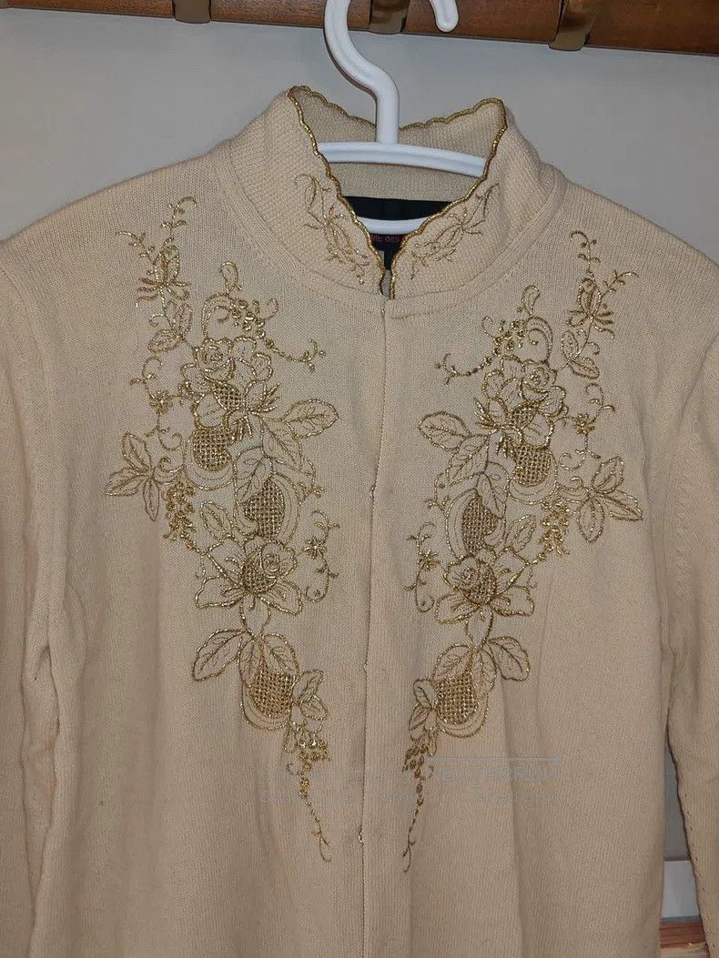 Comme des Garcons Comme Des Garcons Gold embroidery cardigan, size S Size S / US 4 / IT 40 - 2 Thumbnail