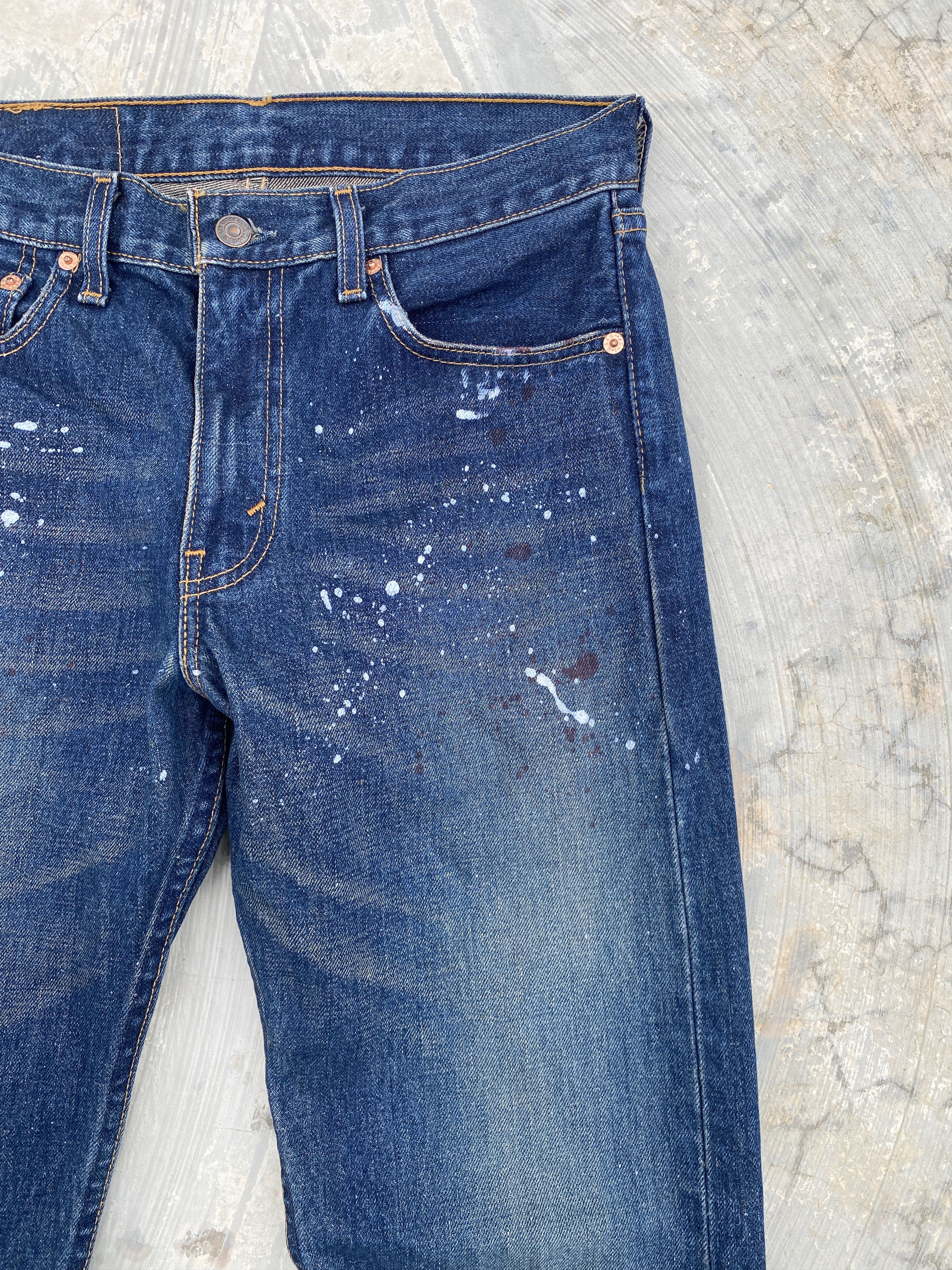 Levi's Reworked Levis 505 USA with Paint Splatter Size US 29 - 3 Thumbnail