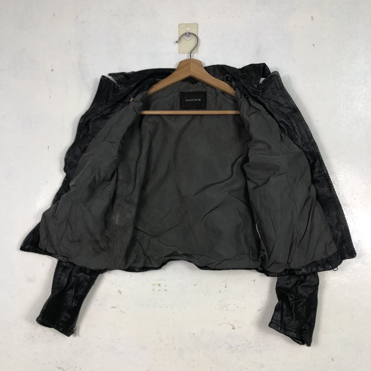 Japanese Brand 📌Cropped Biker Leather Jacket Rose Bud Bondage Size US M / EU 48-50 / 2 - 15 Thumbnail