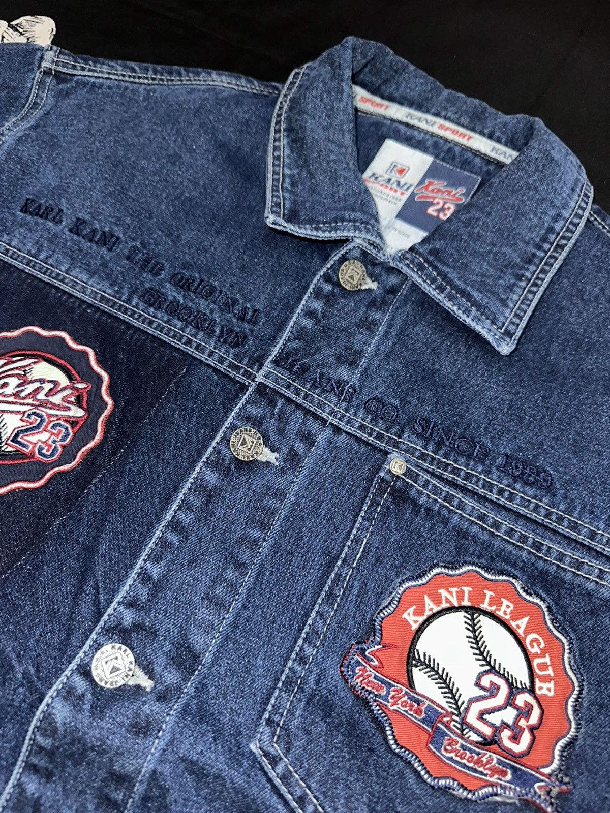 Karl Kani × Vintage Vintage Rare Karl Kani Embroidered Denim Jacket 90’s 2pac Size US XL / EU 56 / 4 - 4 Thumbnail