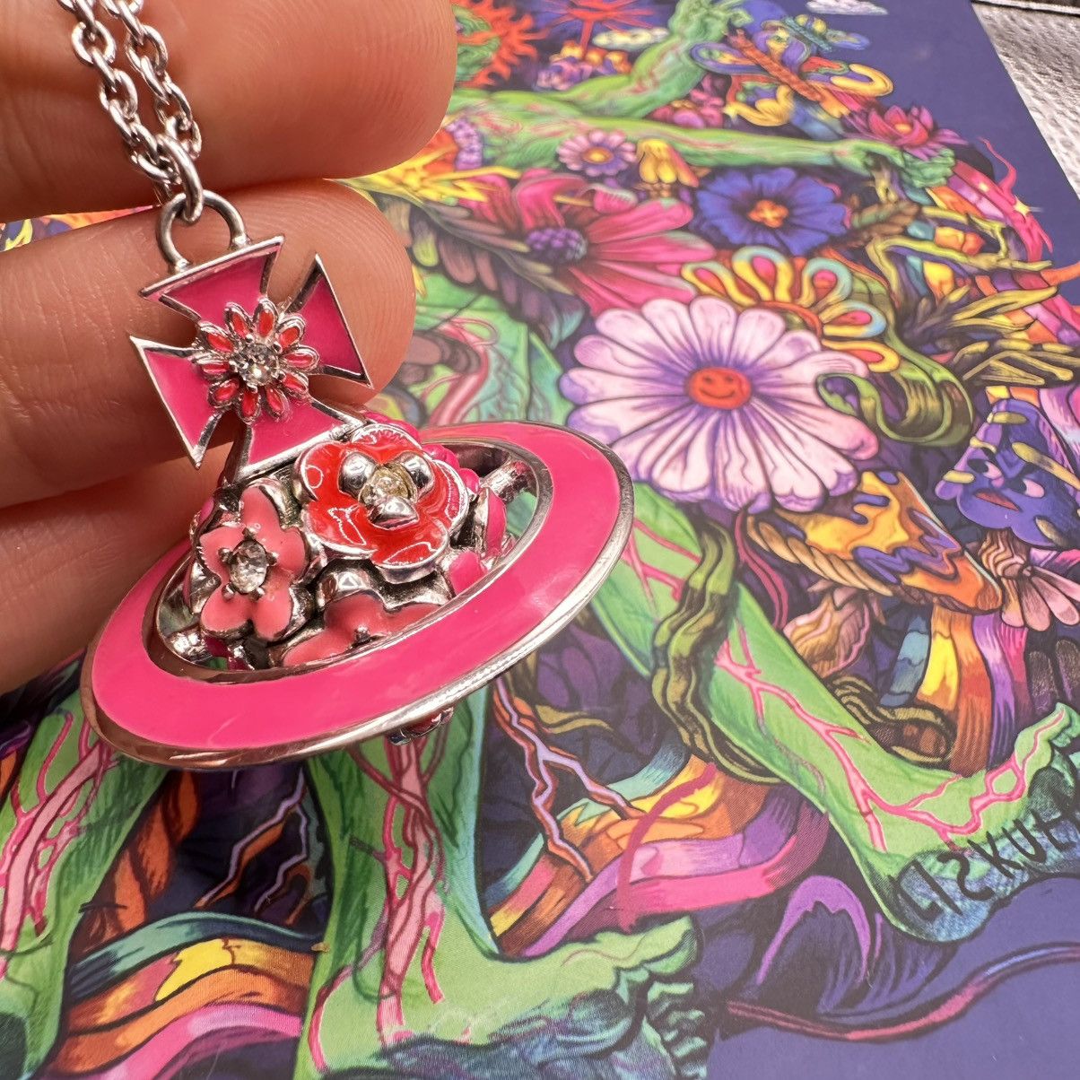 Vintage × Vivienne Westwood Ultra Rare🌸 floral pattern necklace Size ONE SIZE - 2 Thumbnail