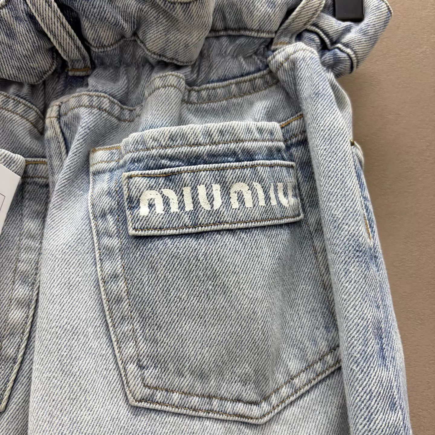 Miu Miu MIU MIU Logo Tassel Waist Denim Skirt 26 Size 26" / US 2 / IT 38 - 3 Thumbnail