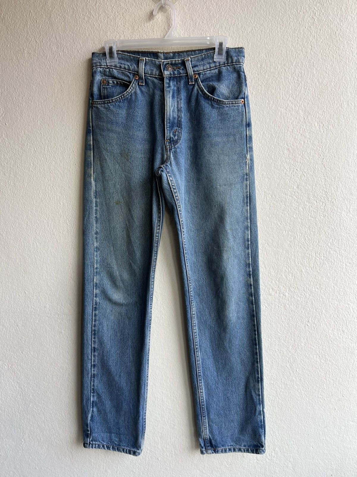 Levi's 1996 Dirty Mud Stains Denim Levi’s 505 Orange Tab Jeans Size US 29 - 2 Thumbnail
