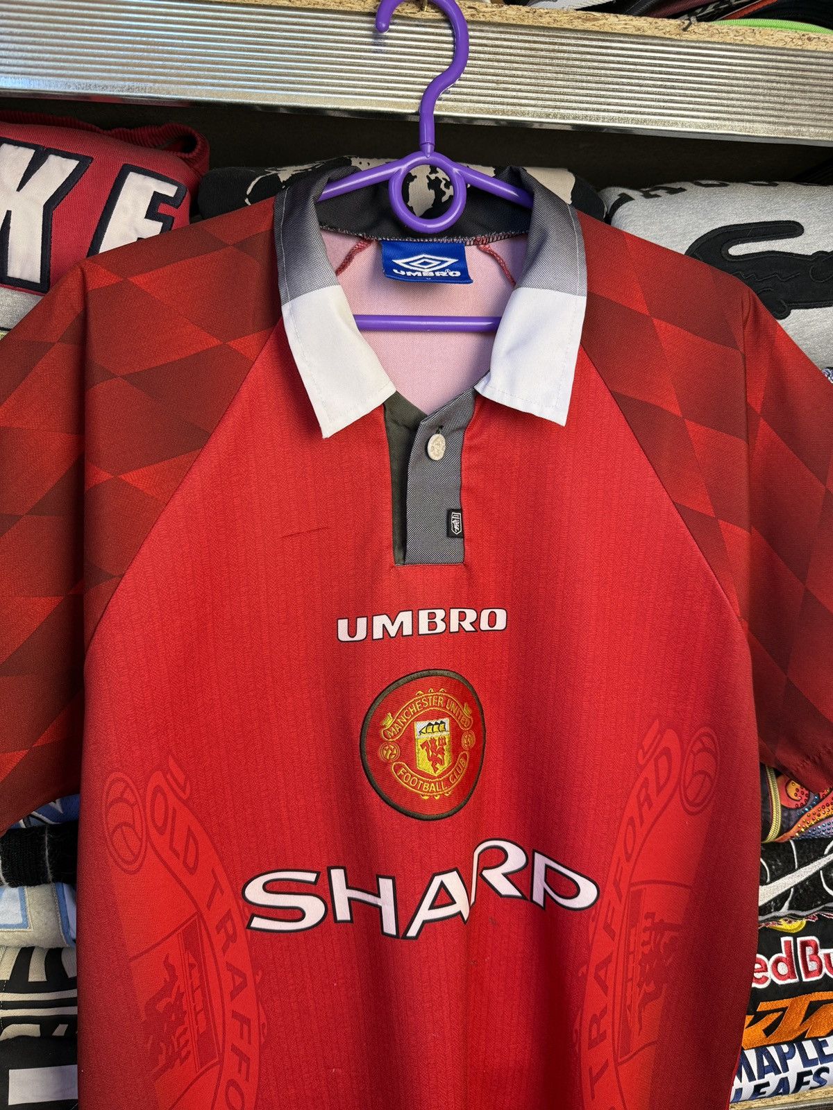 Umbro Vintage umbro Manchester United 1996 sharp jersey blockcore Size US M / EU 48-50 / 2 - 3 Thumbnail