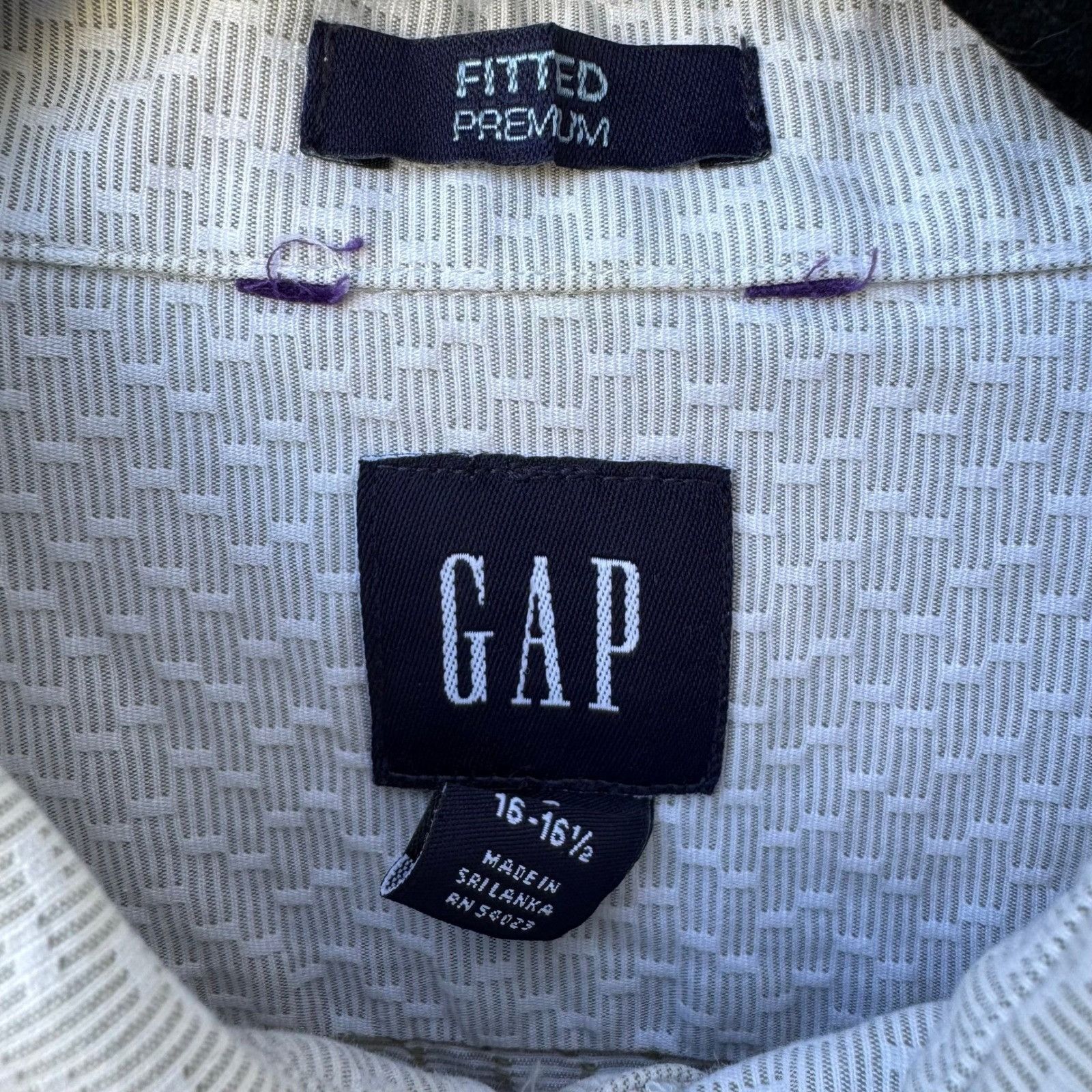 Gap GAP Fitted Premium Mens Long Sleeve Button Down Shirt Blue G Size US L / EU 52-54 / 3 - 2 Thumbnail