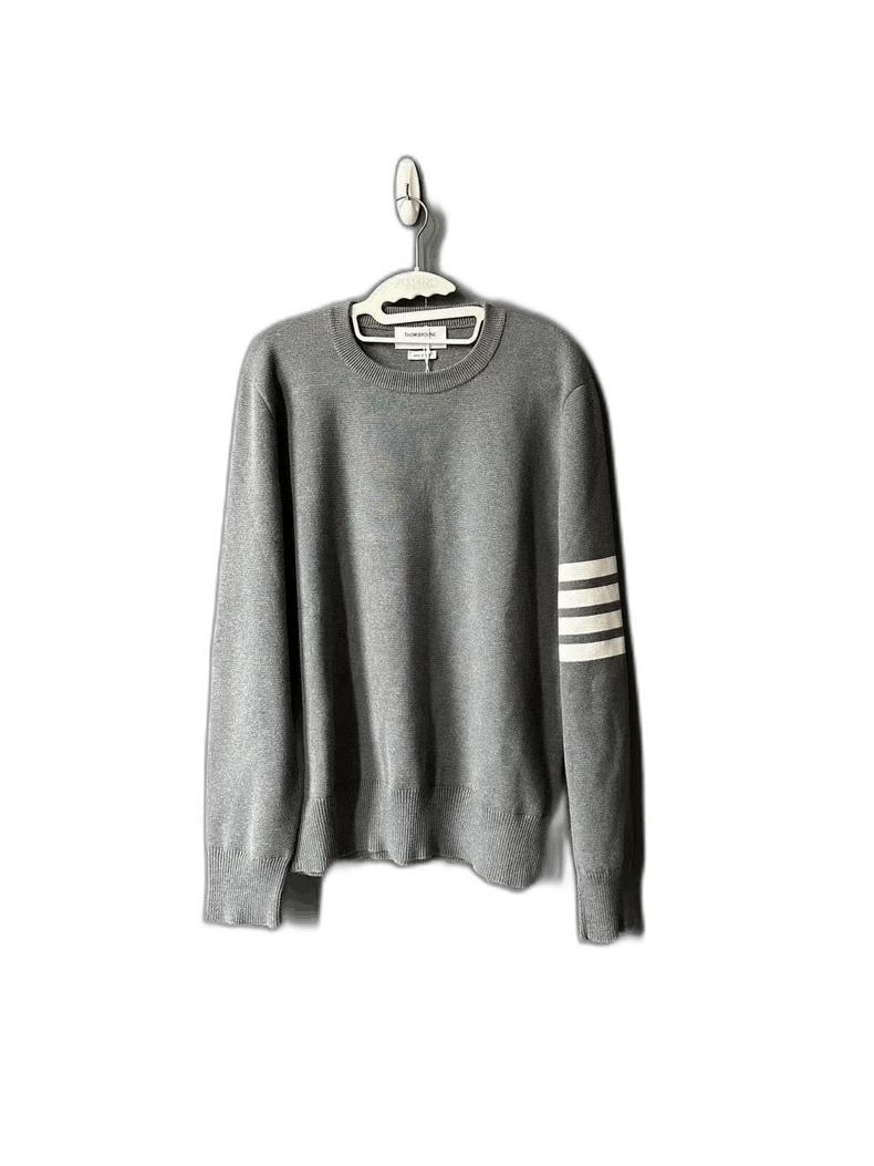 Thom Browne Thom Browne Gray Striped Sweater Size US L / EU 52-54 / 3 - 1 Thumbnail