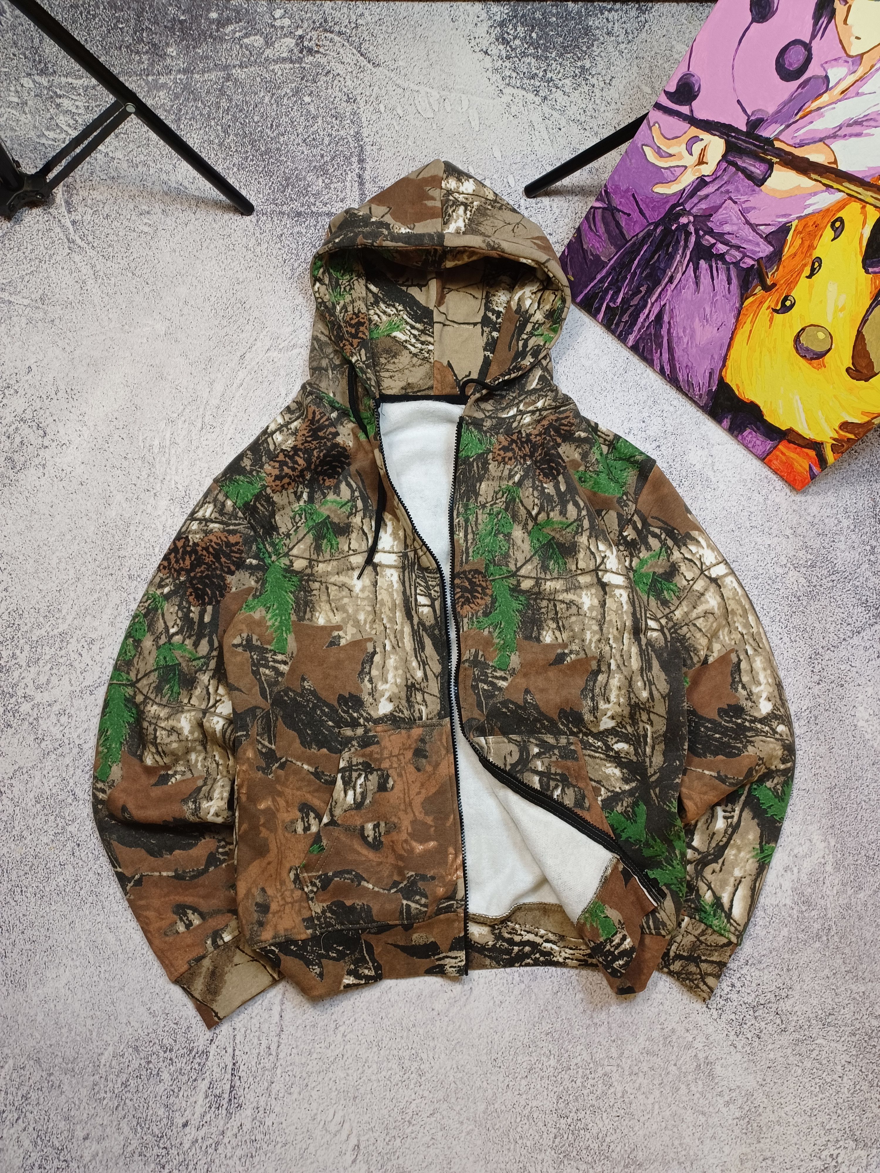 Other Vintage Camo Woodland Zip Hoodie Boxy Fit Y2K Size US M / EU 48-50 / 2 - 2 Thumbnail