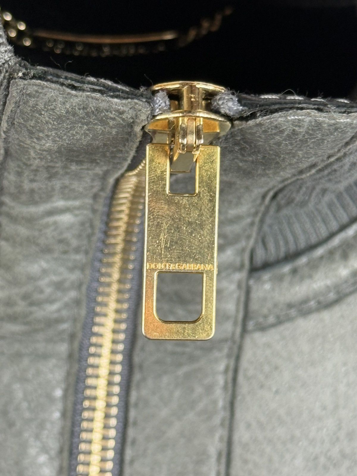 Dolce & Gabbana Dolce & Gabbana Lambskin Leather Shearling Jacket Grey 40 Size S / US 4 / IT 40 - 3 Thumbnail