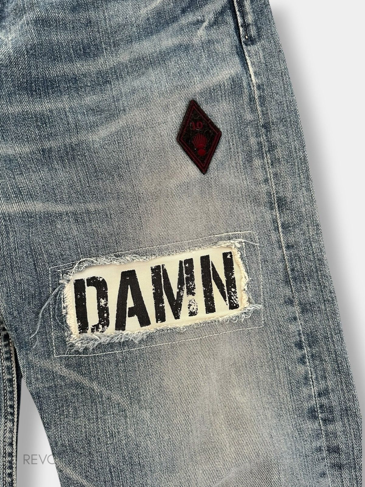 Ego Tripping ego tripping “damn” “kick a*s” patchwork denim Size US 32 / EU 48 - 3 Thumbnail