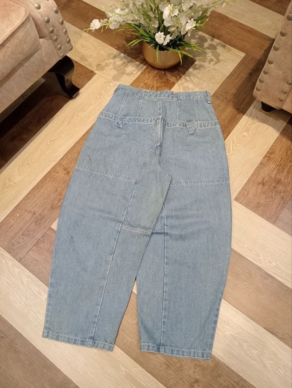 Issey Miyake RARE ZUCCA BY ISSEY MIYAKE BALLOON BAGGY BLUE DENIM PANTS Size US 31 - 12 Thumbnail