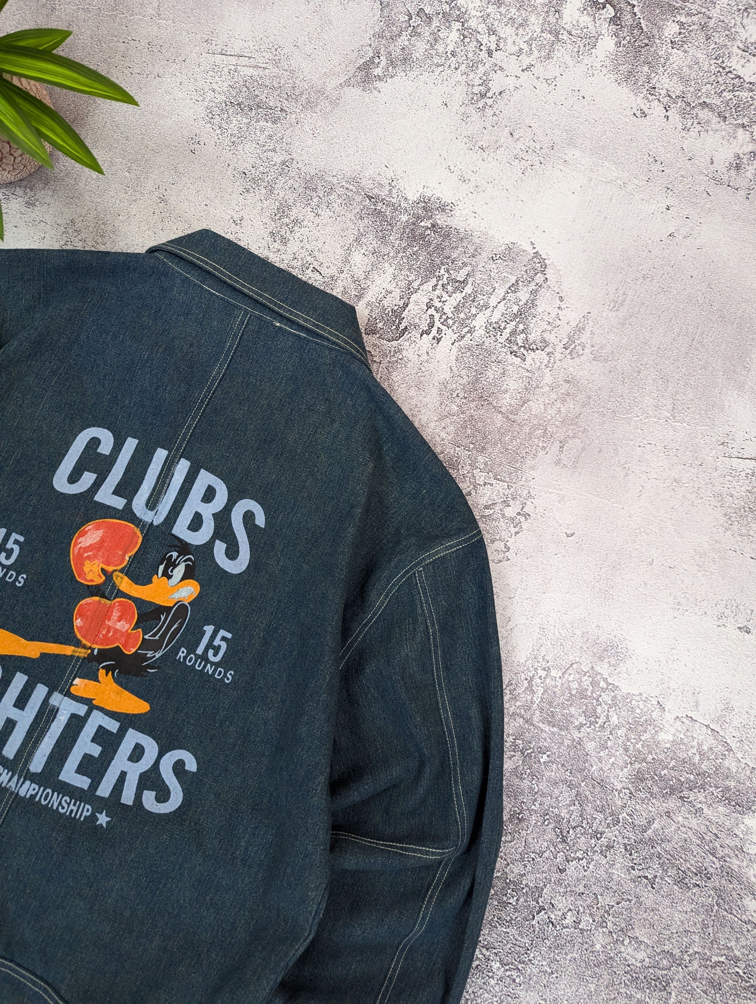 Vintage Vintage Clubs Fighters Boxing Denim Jacket Size L Size US L / EU 52-54 / 3 - 4 Thumbnail