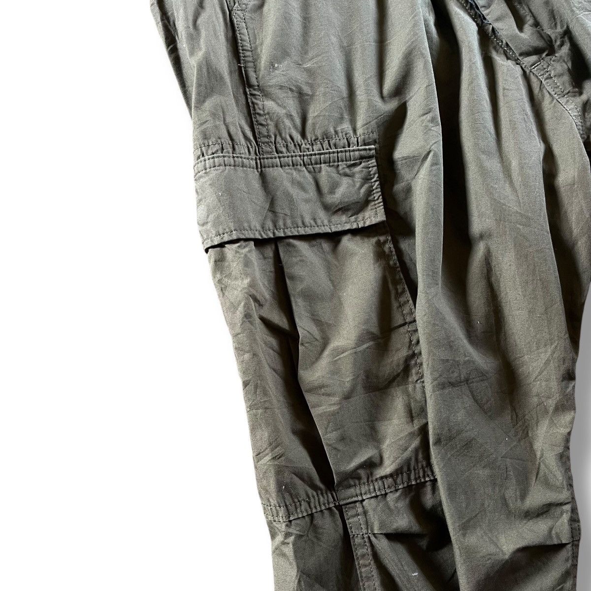 Japanese Brand × Johnbull × Vintage VINTAGE JOHNBULL DROP CROTCH ARMY GREEN CROPPED PANT Size US 35 - 6 Thumbnail