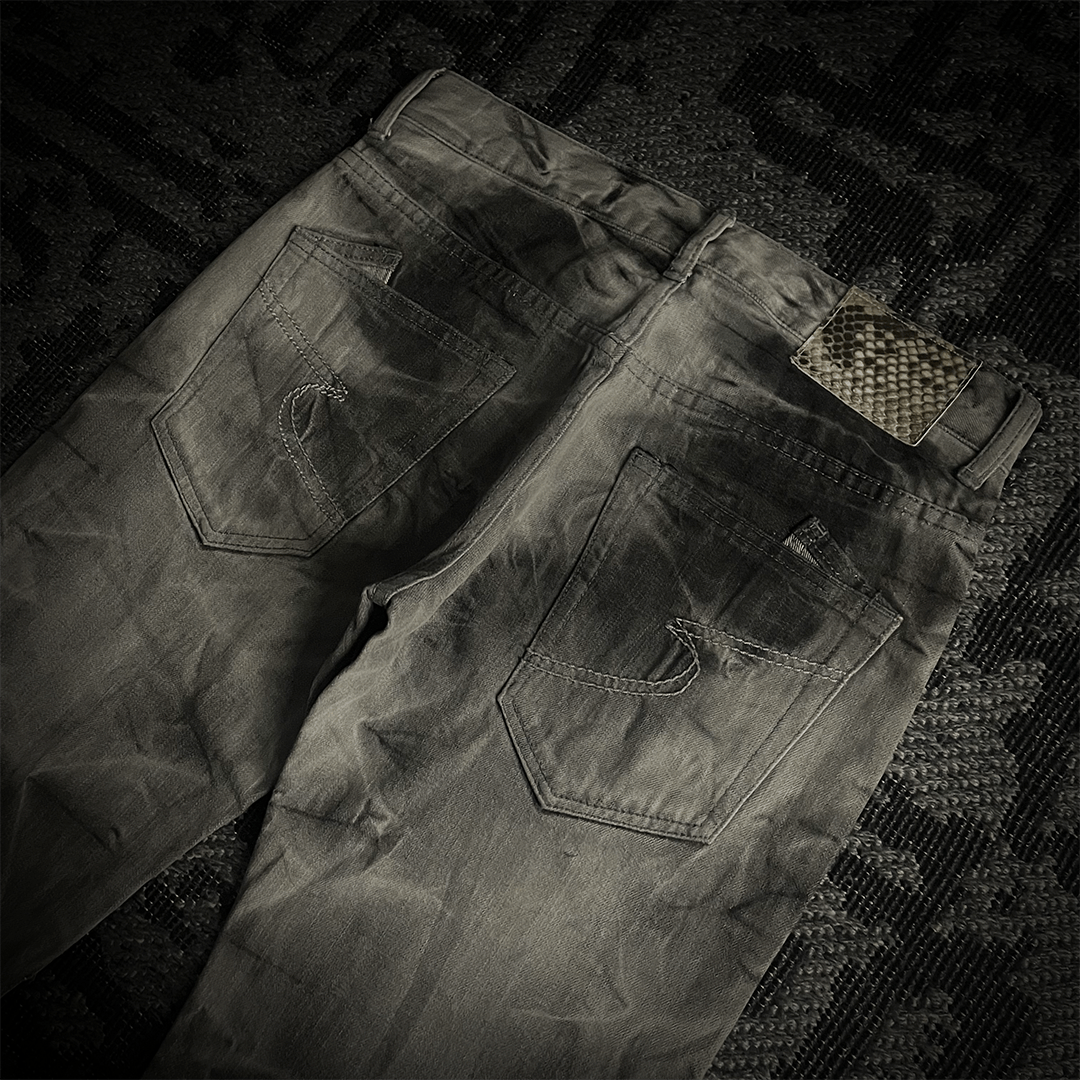 Japanese Brand Semantic Design Tie dye Studded Distressed Flared Denim Size US 31 - 6 Thumbnail