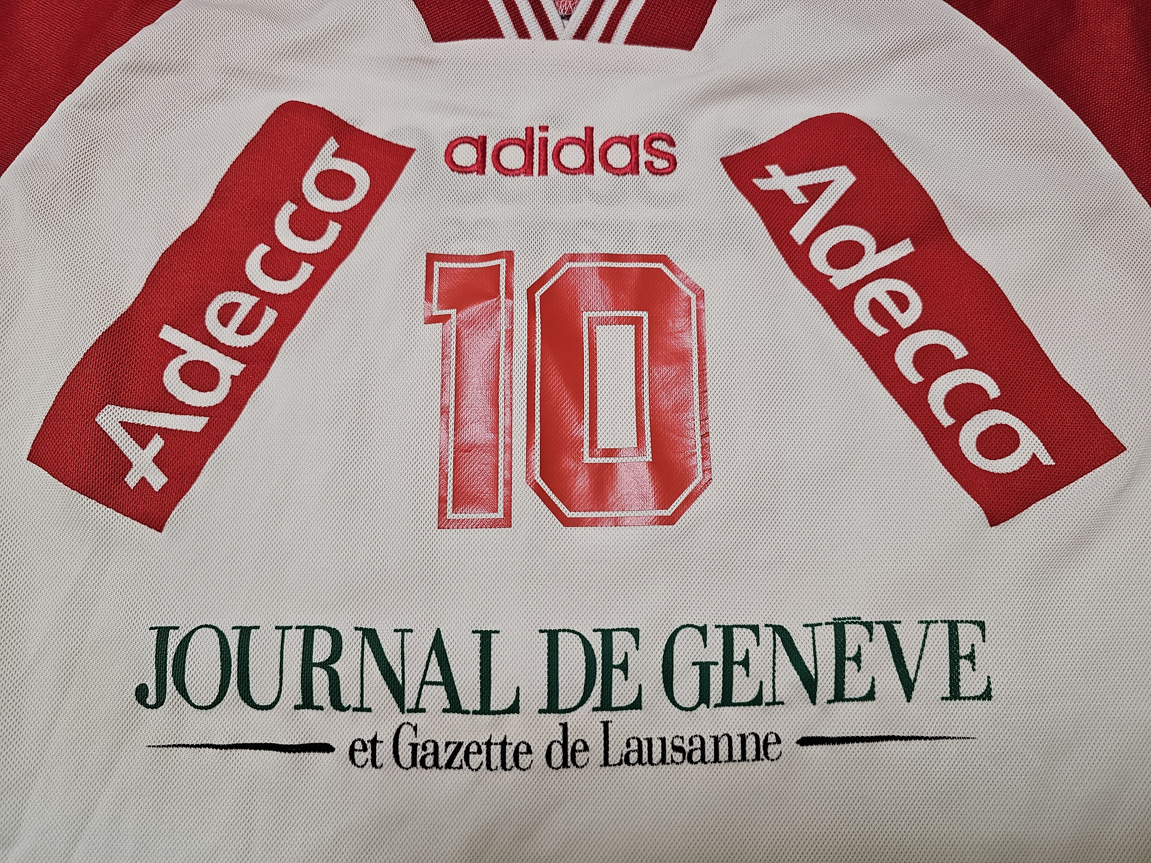Adidas × Vintage ADIDAS 90s FOOTBALL SHIRT GENEVE SOCCER JERSEY SUISSE Size US XL / EU 56 / 4 - 3 Thumbnail