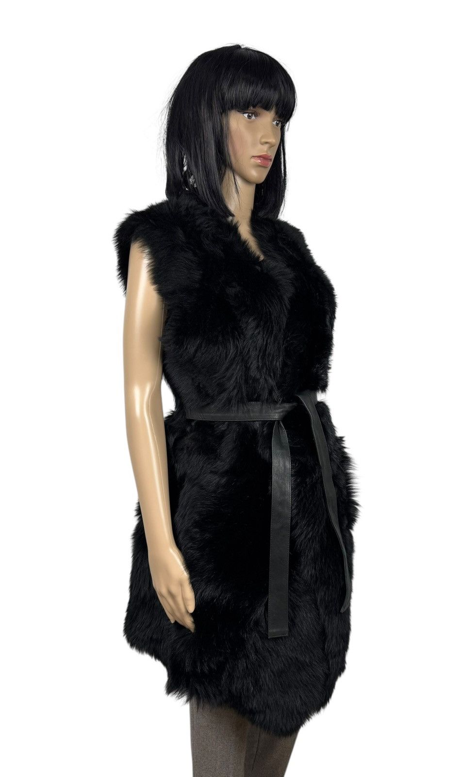 Other Aminaka Wilmont Fur Vest Belted Genuine Leather size 12 Size M / US 6-8 / IT 42-44 - 5 Thumbnail