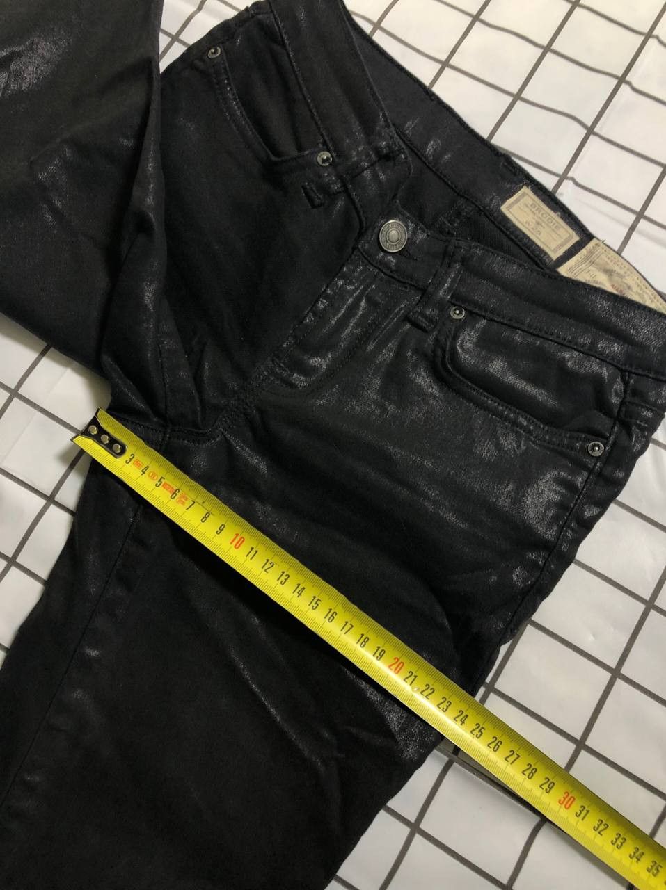 Allsaints All Saints Low Rise Cropped Skinny Jeans, Coated, Petrel Size 25" / US 0 / IT 36 - 7 Thumbnail