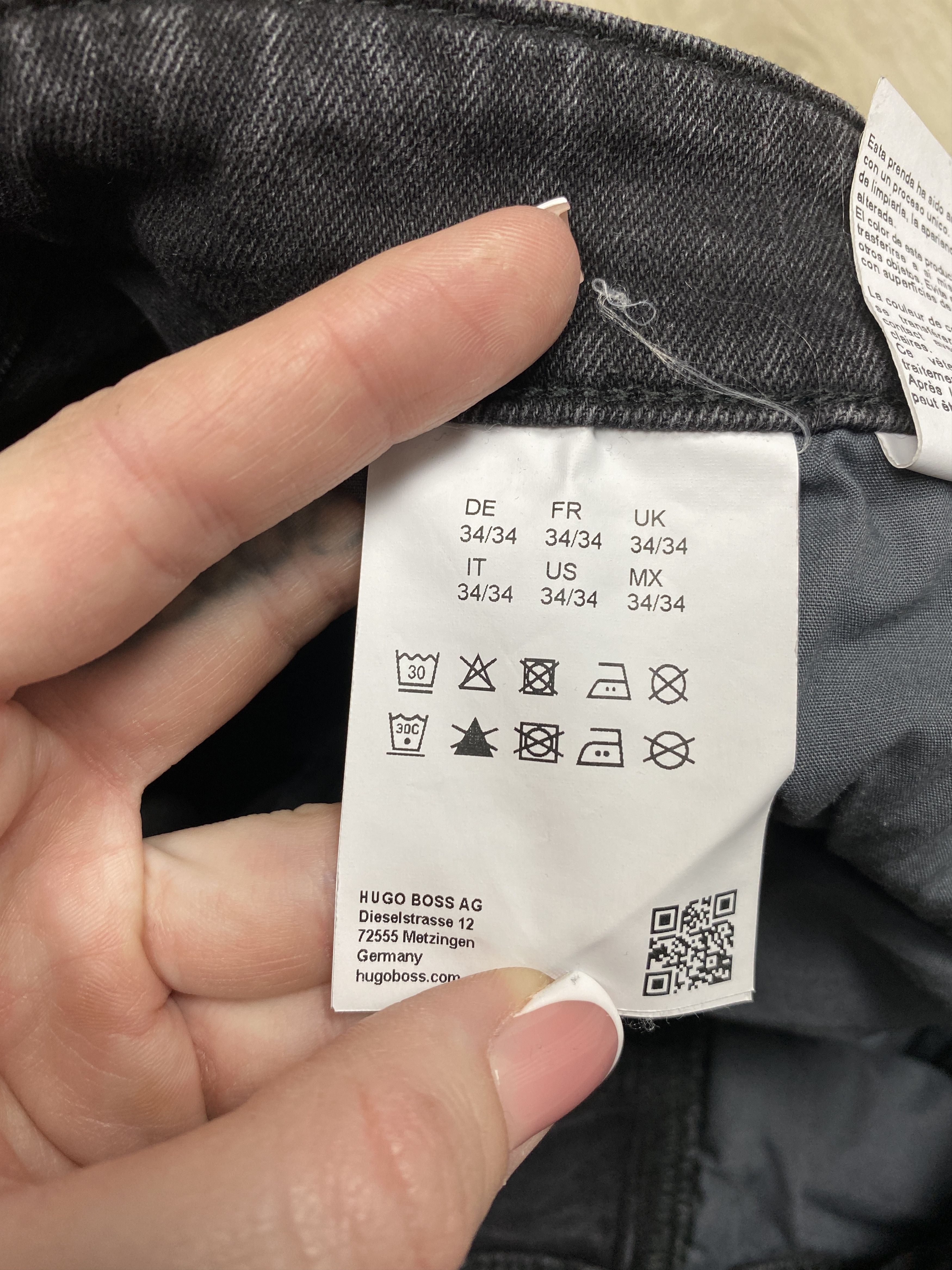 Hugo Boss Hugo Boss Mens Grey Denim Pants Size US 34 / EU 50 - 7 Thumbnail