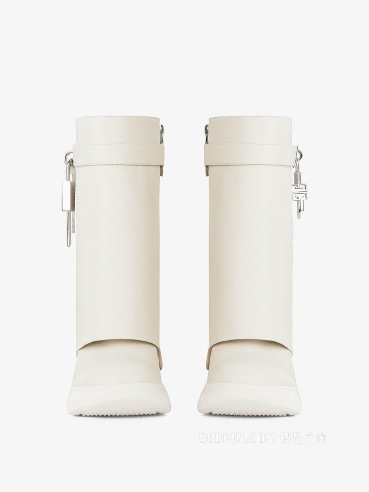 Givenchy o1srvl11e0525 Shark Lock Ankle Boots Biker 85mm in Beige Size US 5 / IT 35 - 2 Thumbnail