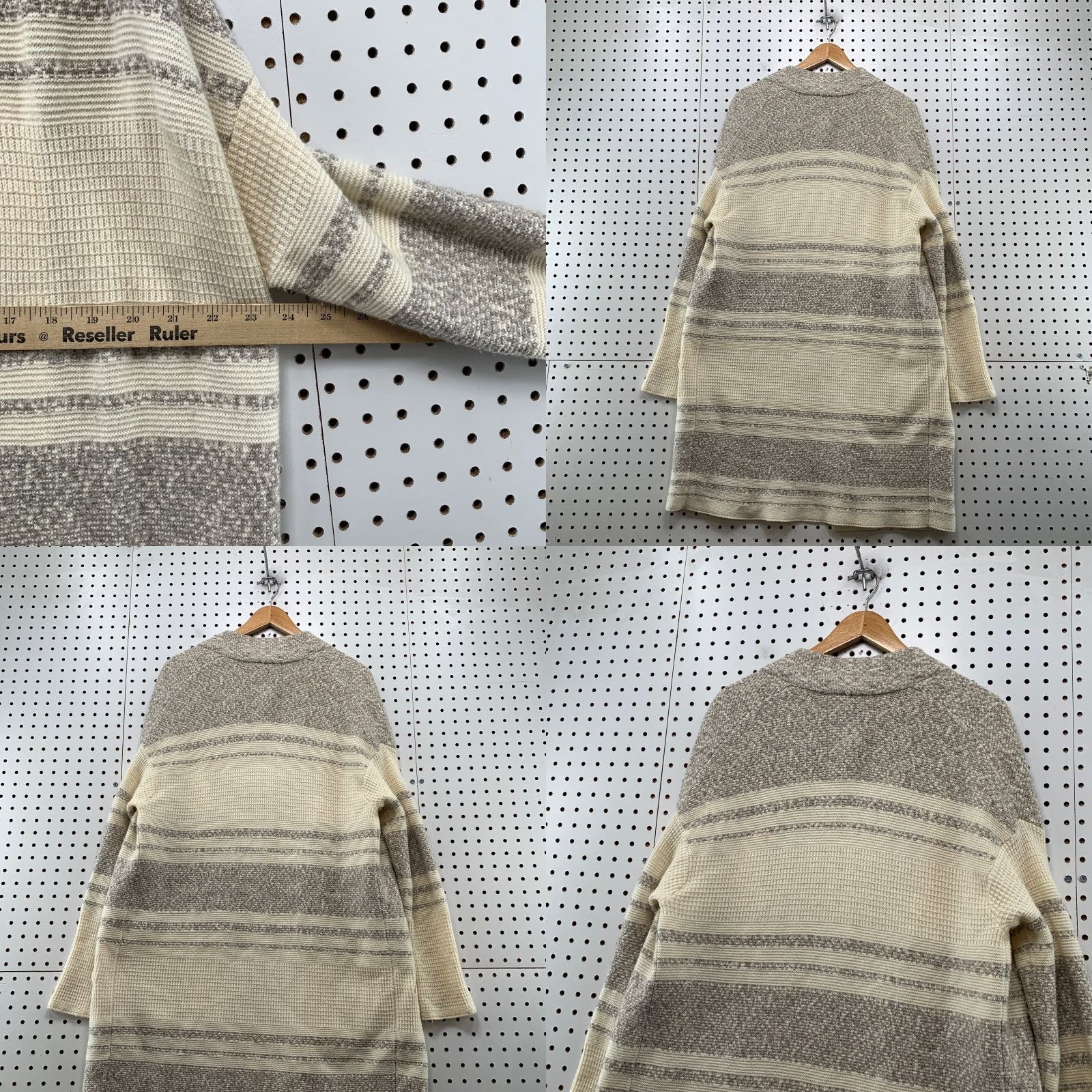 Athleta Athleta Cardigan Sweater Womens Medium Beige Open Wrap Wool Cashmere Size M / US 6-8 / IT 42-44 - 8 Thumbnail
