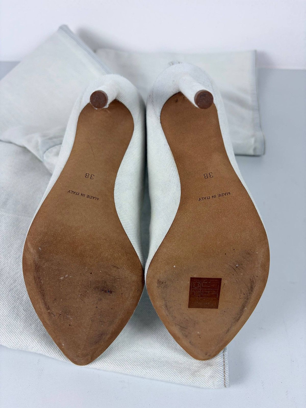 Yeezy 2016 Kanye West's YEEZY Season 4 bleached denim boots Size US 8 / IT 38 - 13 Thumbnail