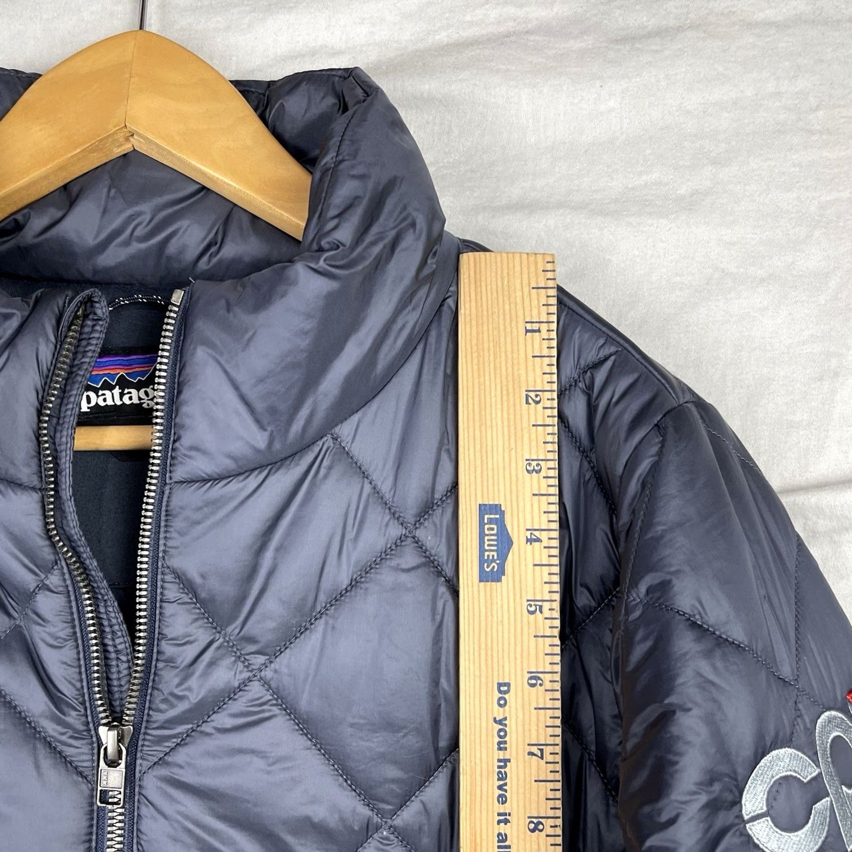 Patagonia Patagonia Jacket Womens Large Navy Blue Prow Bomber Quilted Full Zip Logo Size L / US 10 / IT 46 - 5 Thumbnail