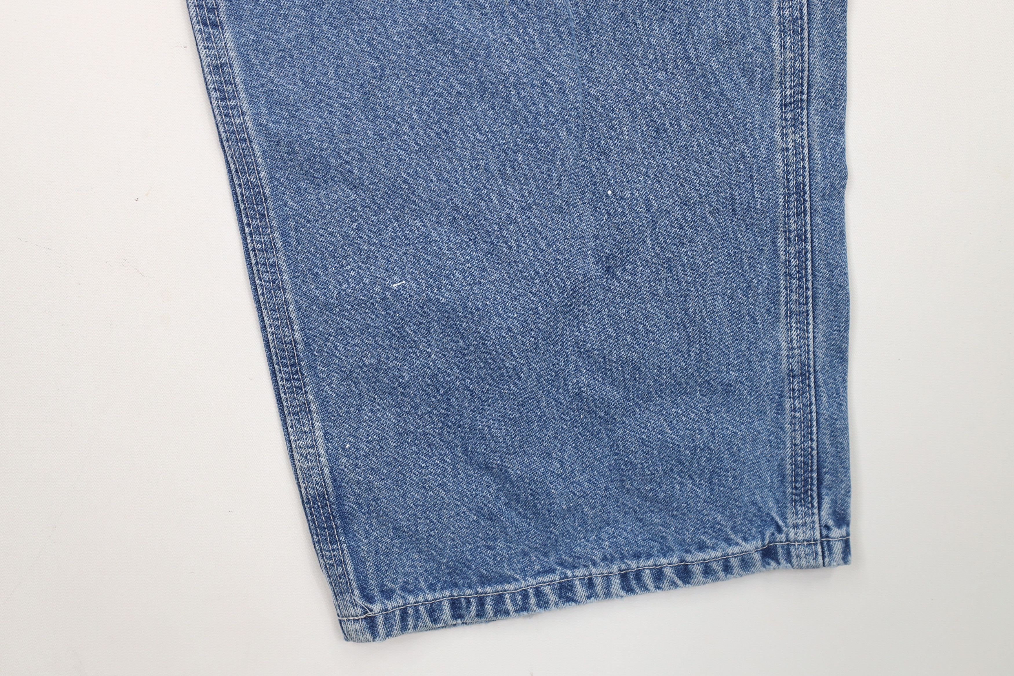 Carhartt × Vintage Vintage Carhartt Spell Out Wide Leg Dungaree Denim Jeans Size US 38 / EU 54 - 6 Thumbnail