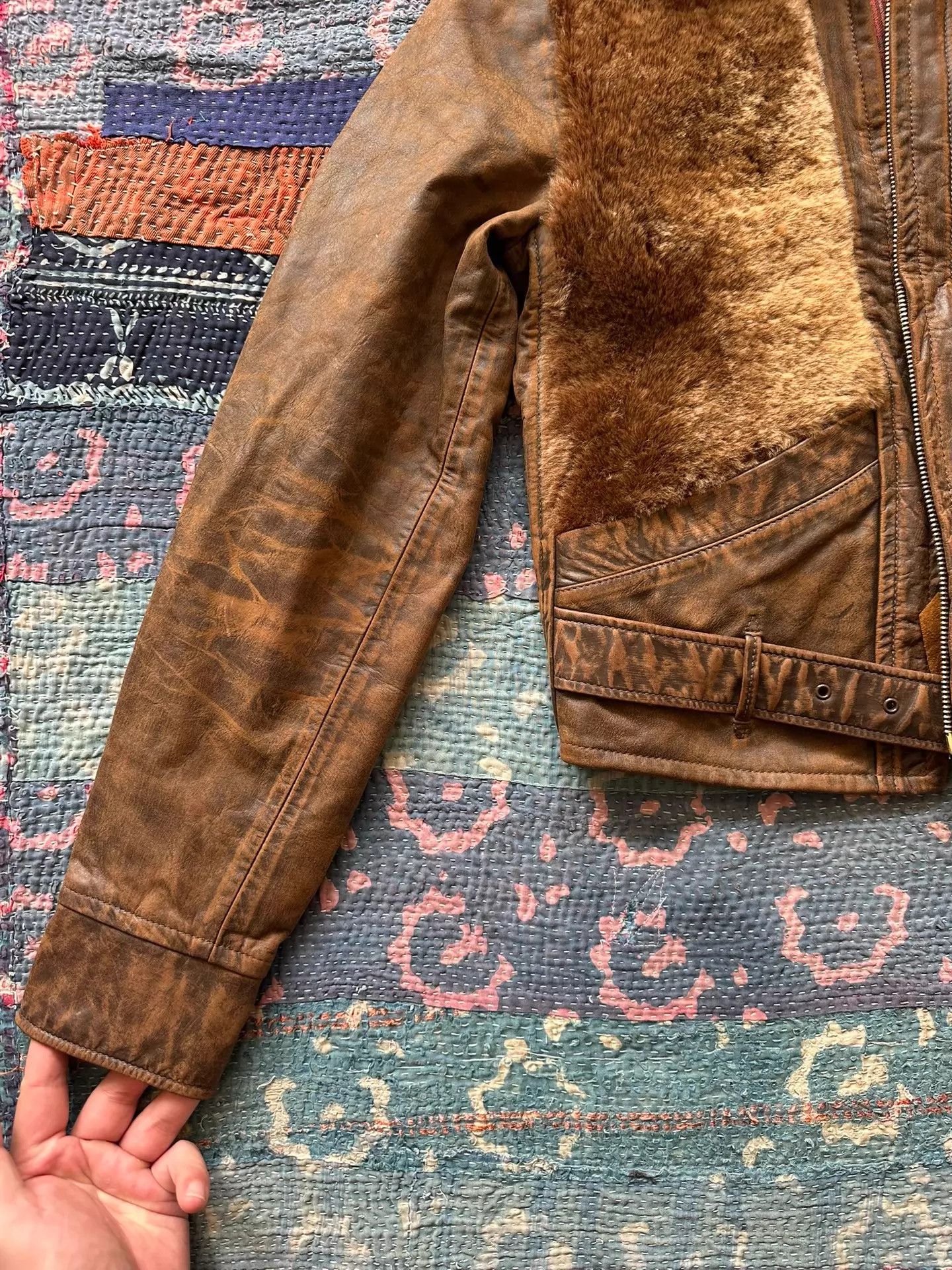 RRL Ralph Lauren RRL Women's Brown Bear Leather Jacket Size 1 Size S / US 4 / IT 40 - 6 Thumbnail