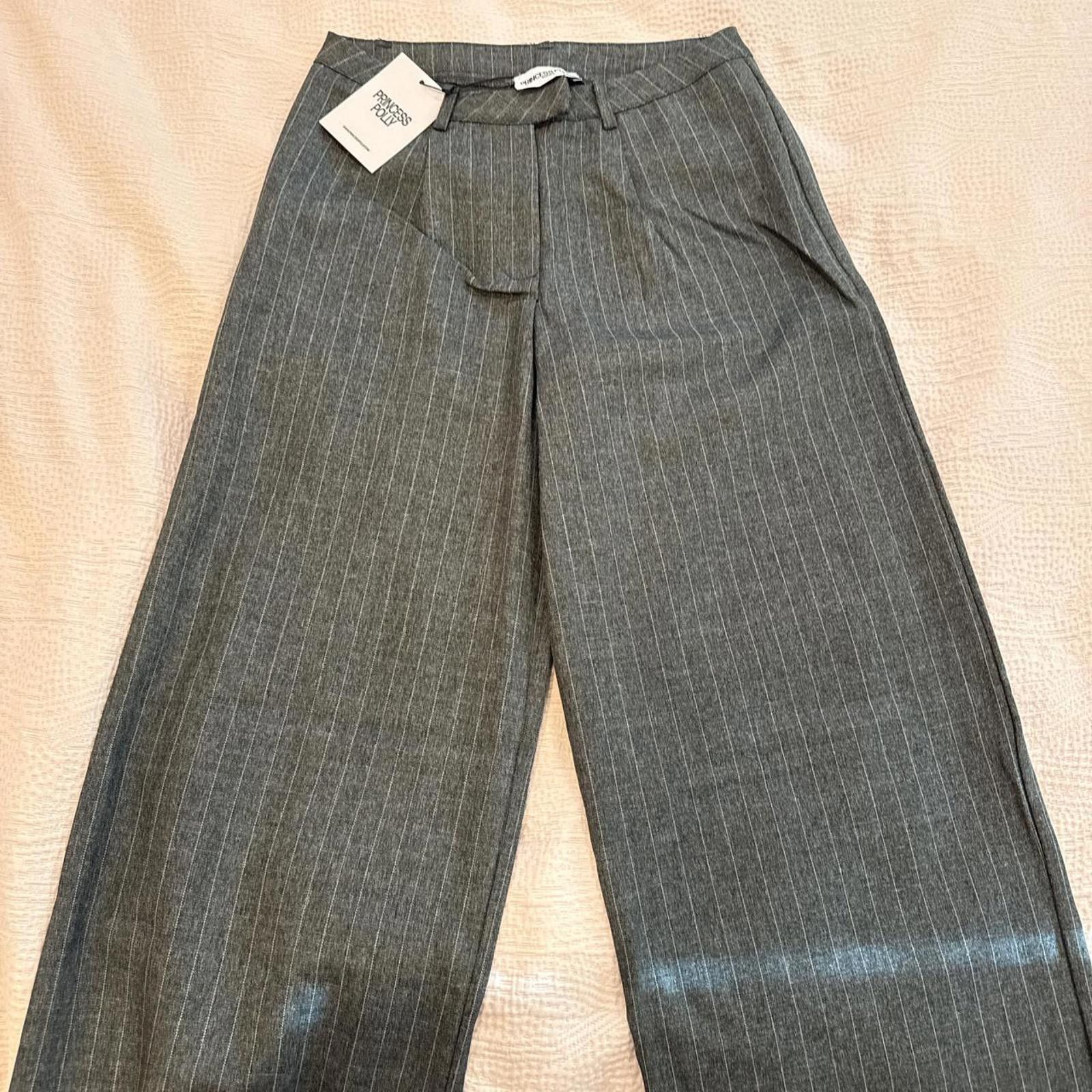 Other PRINCESS POLLY Women's Pinstripe Wide Leg Trousers (US) Size 26" / US 2 / IT 38 - 2 Thumbnail