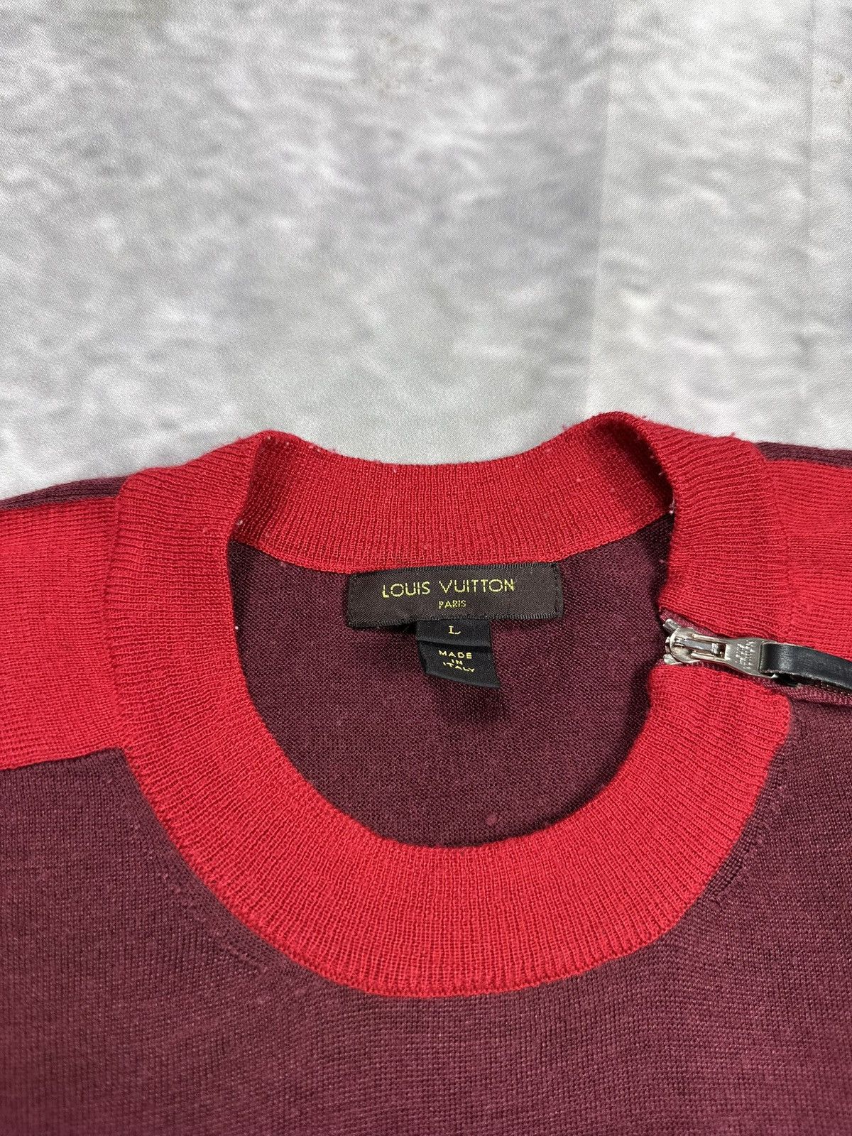 Louis Vuitton Women's Paris Wool-Leather Elbow Patch Logo Pullover Jumper Size L / US 10 / IT 46 - 2 Thumbnail