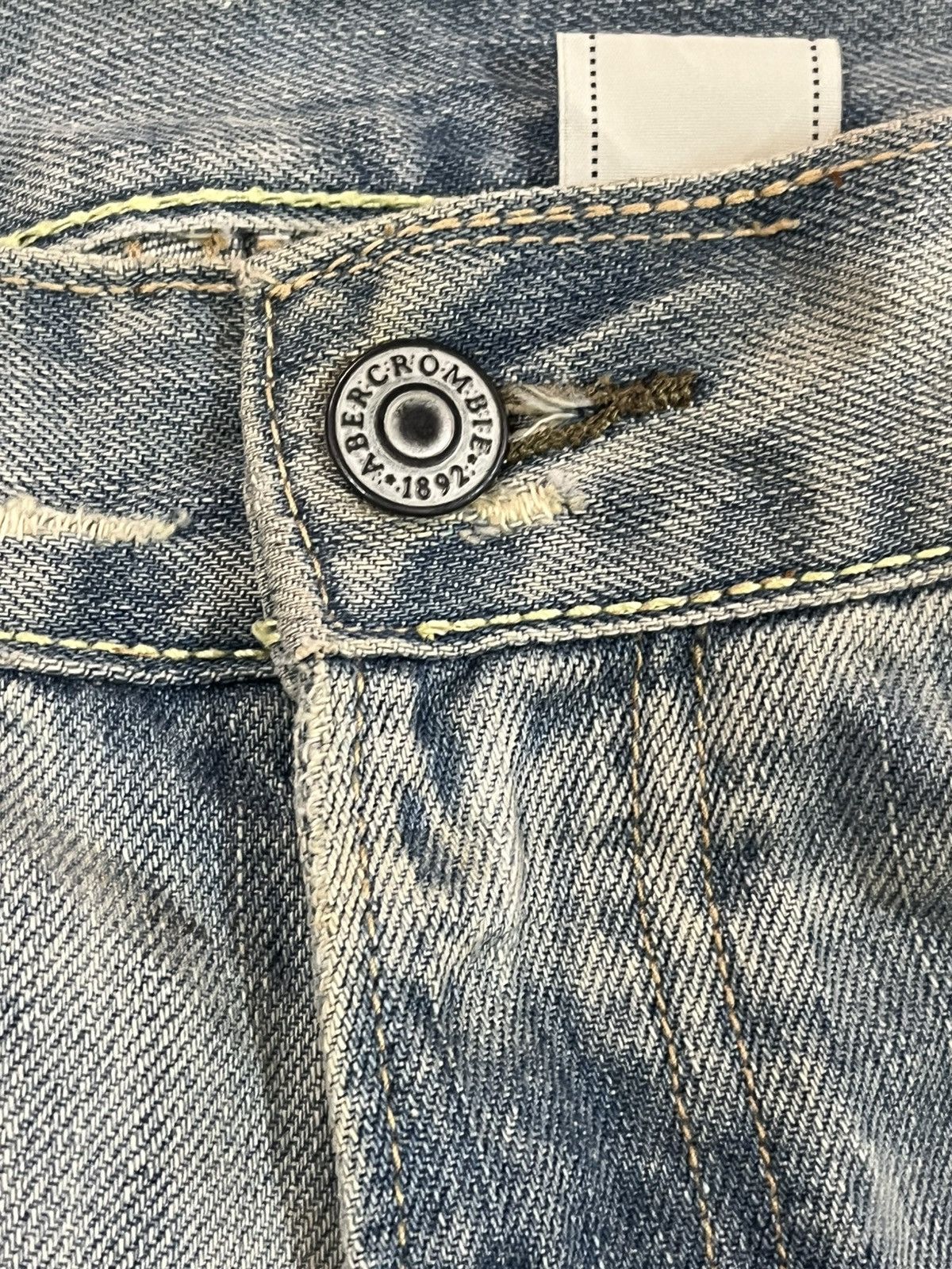 Abercrombie & Fitch × If Six Was Nine Vintage Abercrombie&Fitch Baggy Faded Grunge Distress Denim Size US 35 - 8 Thumbnail