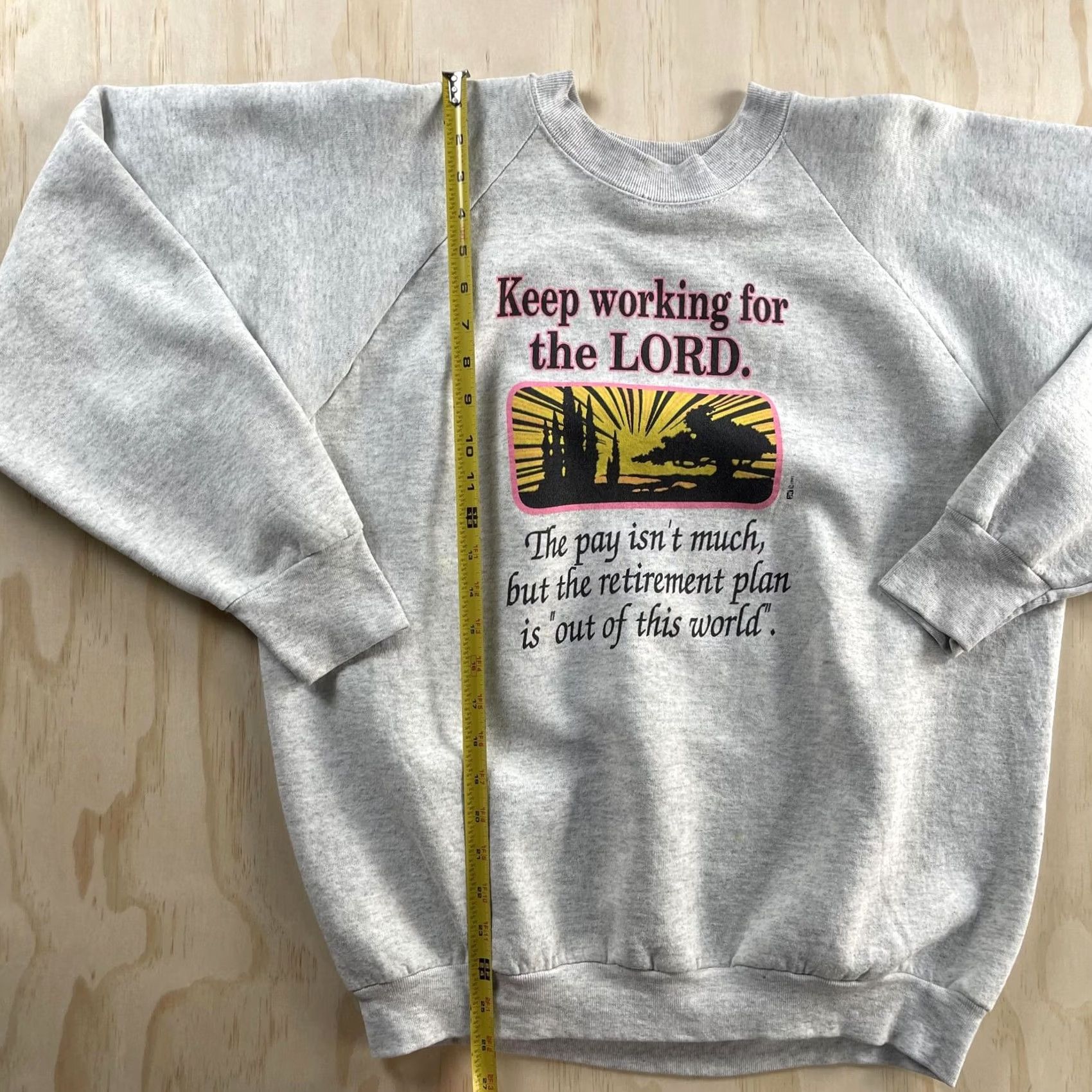Fruit Of The Loom VINTAGE Fruit of the Loom Sweatshirt Mens XL Gray Fleece Graphic Print Quotes Size US XL / EU 56 / 4 - 3 Thumbnail