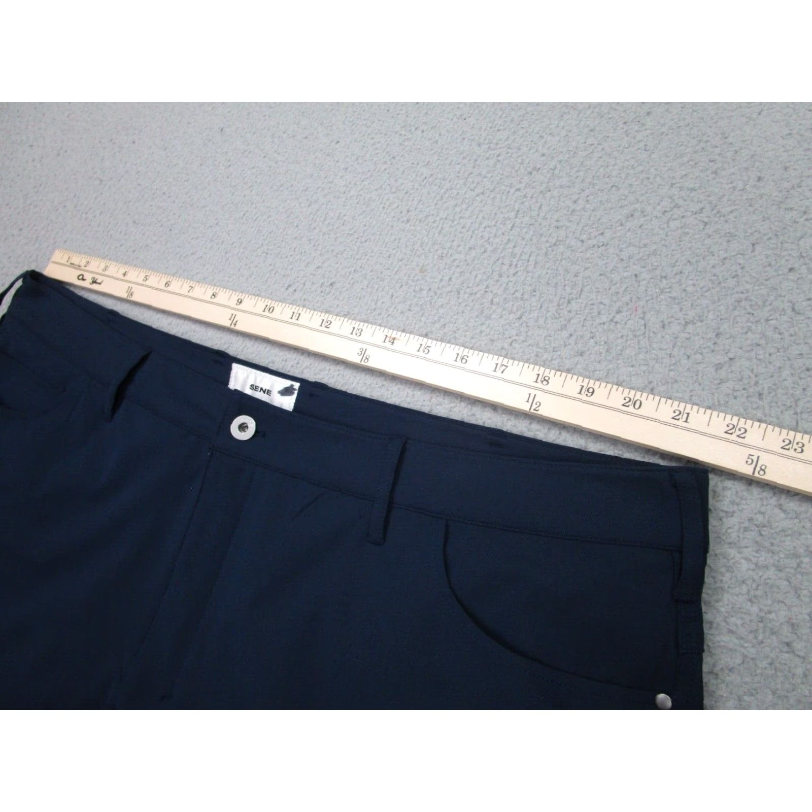 Vintage Sene Pants Mens 42 Short Blue Soho Flex Tech Stretch Performance Dress Slacks Size US 42 / EU 58 - 4 Thumbnail
