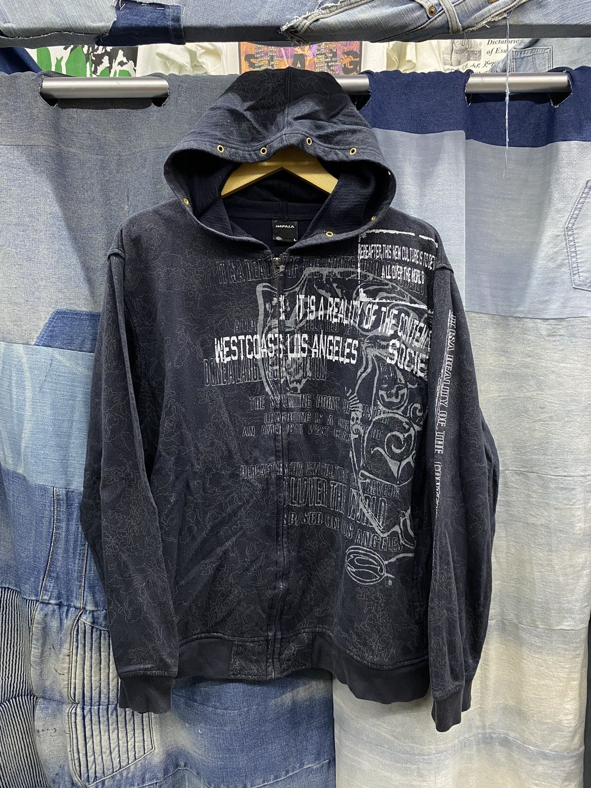 14th Addiction × Japanese Brand × KMRii poem impala zip hoodie print y2k gothic style Size US L / EU 52-54 / 3 - 3 Thumbnail