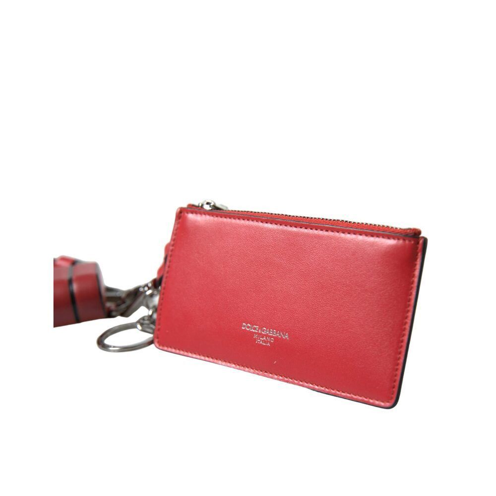 Dolce & Gabbana Dolce & Gabbana Elegant Red Leather Airpods Case Size ONE SIZE - 2 Thumbnail