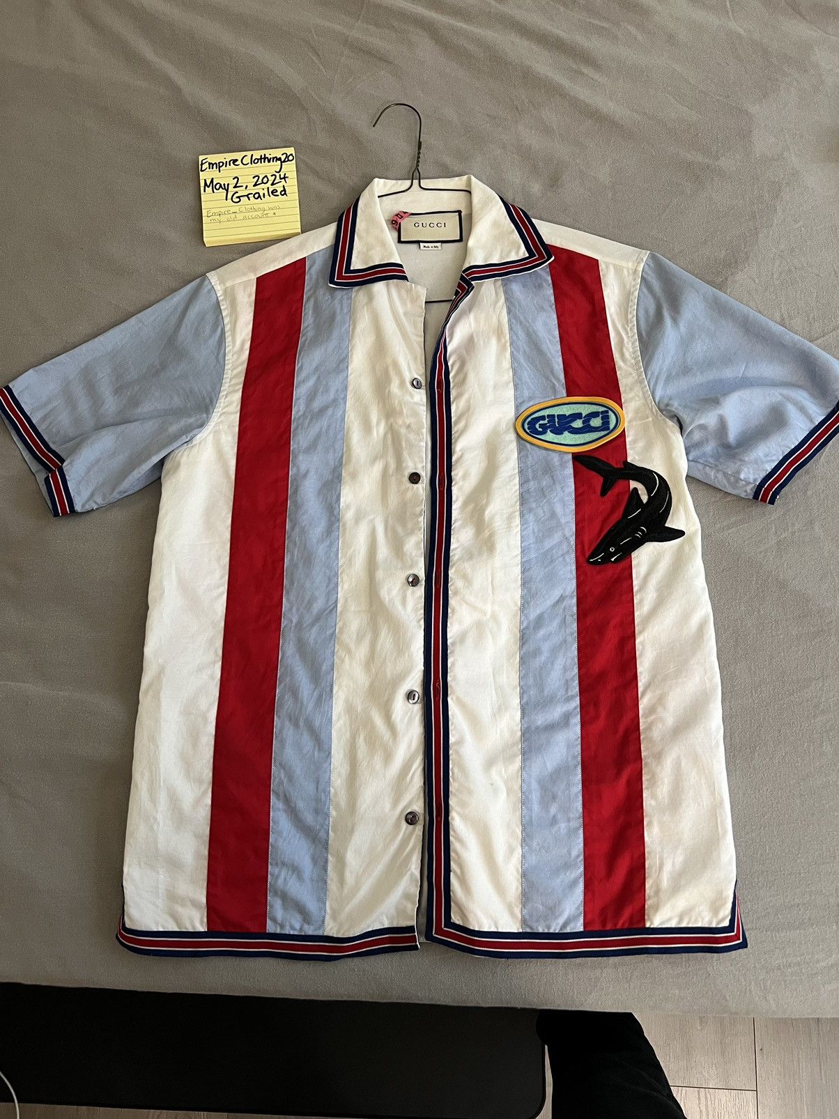 image of Gucci Summer Boat Polo in White, Men's (Size Medium)