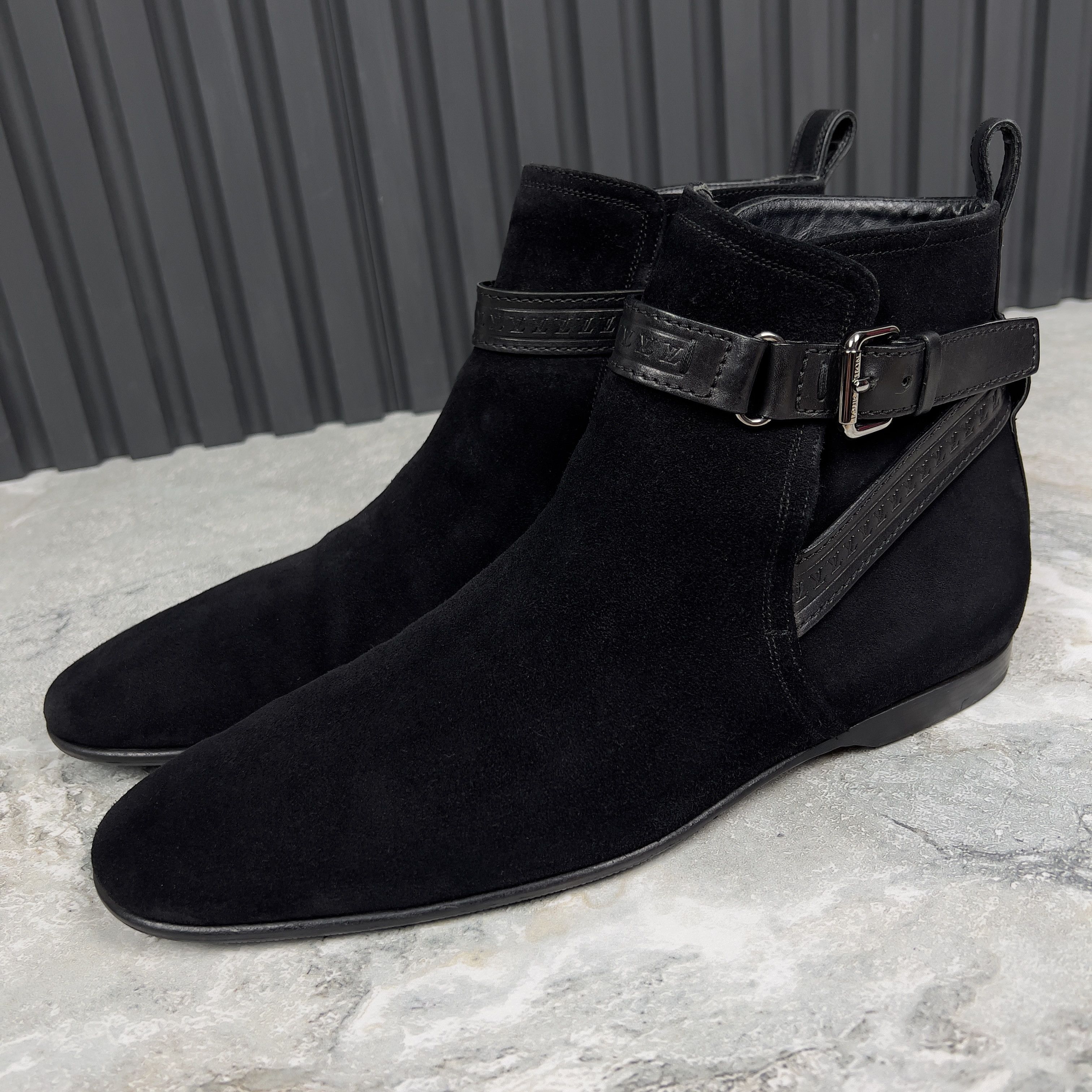 Louis Vuitton Louis Vuitton Ankle Boots Monogram Strap Suede Size US 8 / EU 41 - 1 Thumbnail