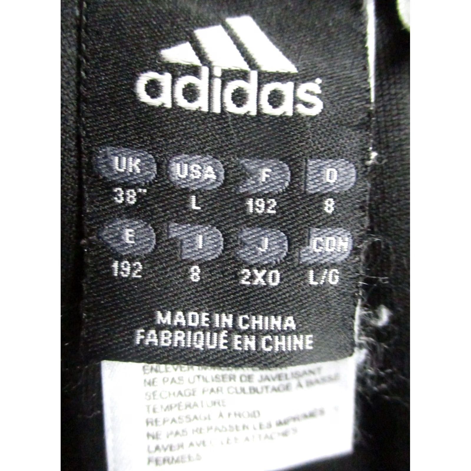 Adidas Adidas Track Pants Men L Black Zip Ankle Trico Drawstring Pockets Size US 33 - 5 Thumbnail