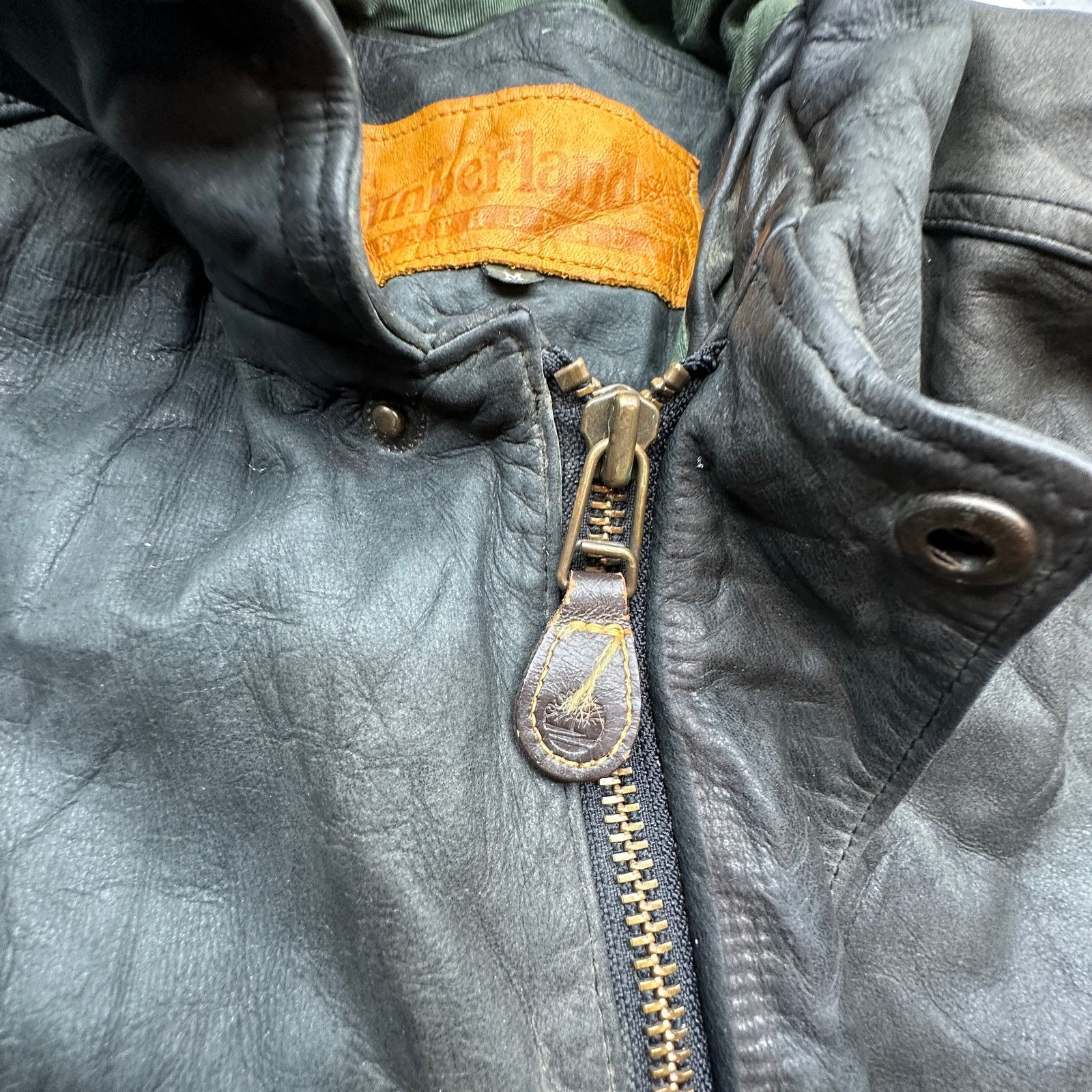 Timberland VTG 1994 Timberland Leather Aviator Jacket Medium Distressed Size US M / EU 48-50 / 2 - 11 Thumbnail