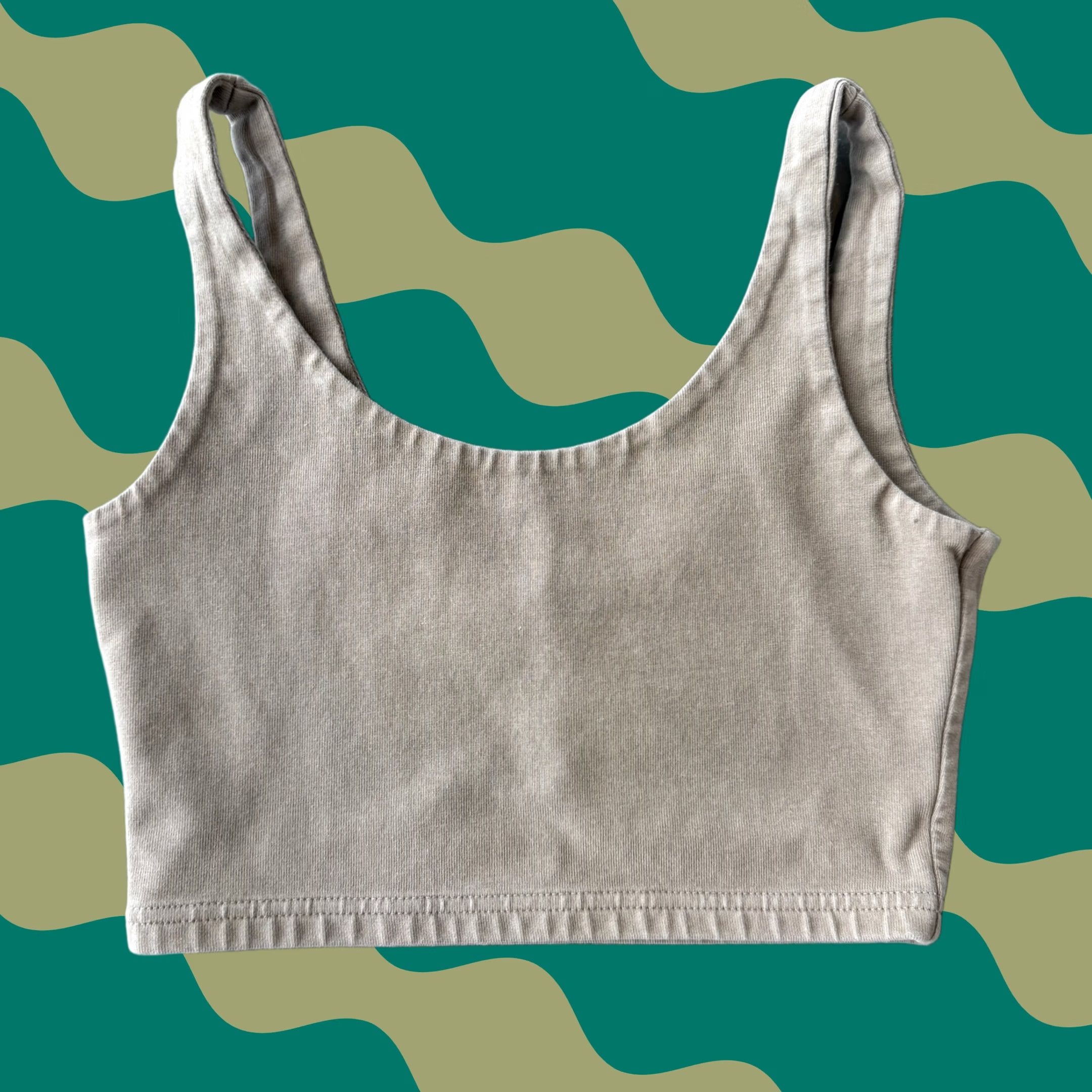Vintage VINTAGE John Galt Beige Sand Essentials Mini Tank Top Crop S/M Tank Women M Beige 90s Size M / US 6-8 / IT 42-44 - 1 Thumbnail